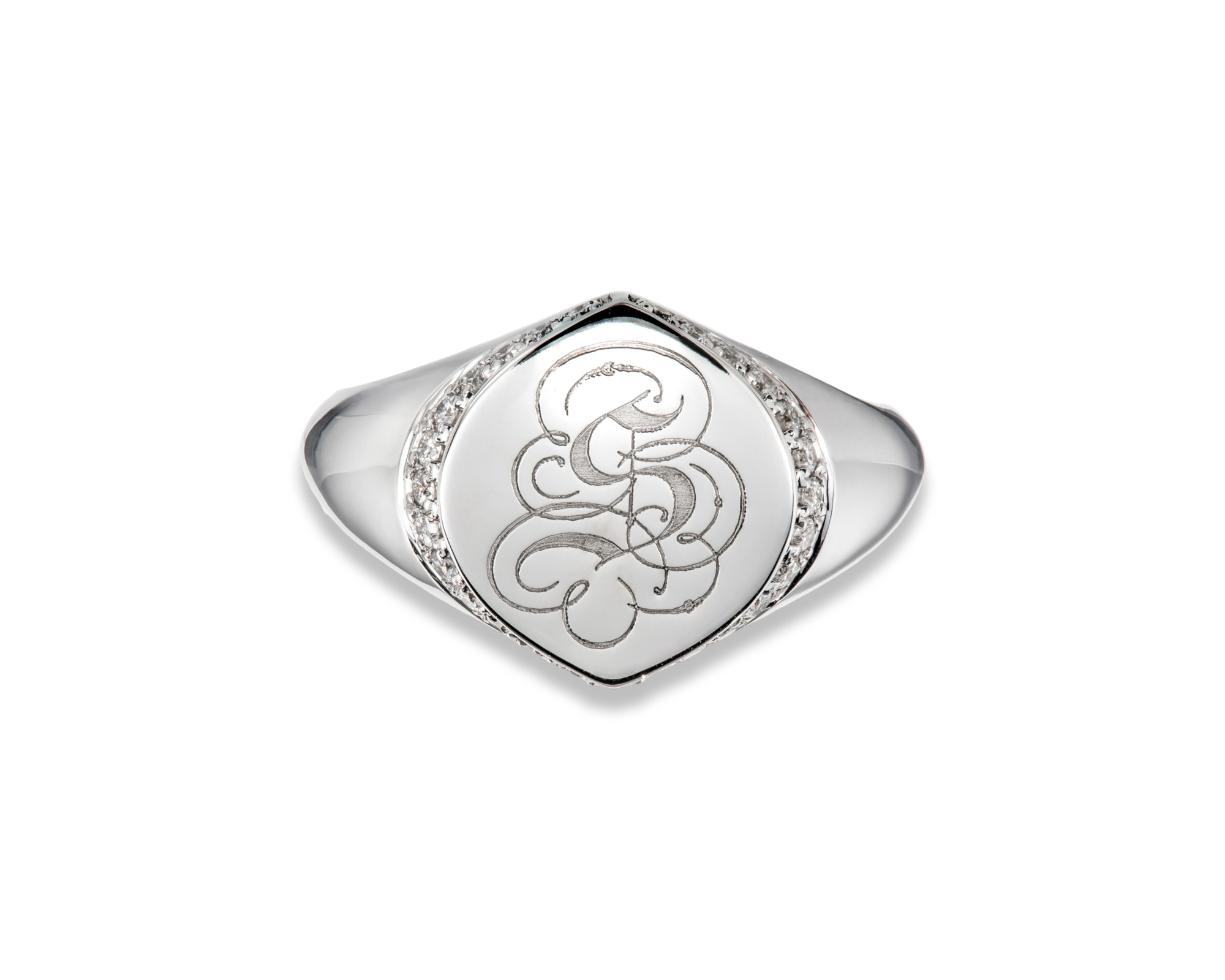 Signet Diamond Pinky Ring