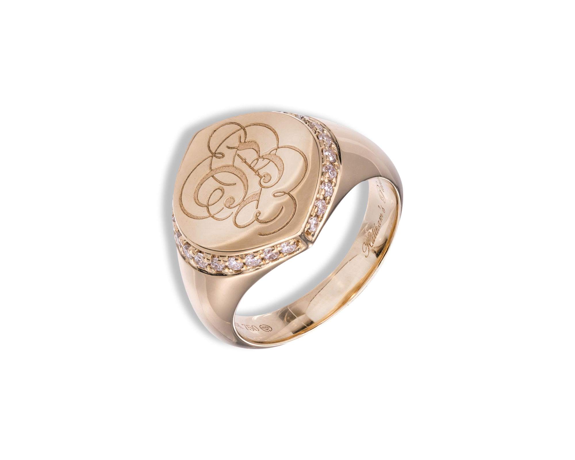 Signet Diamond Pinky Ring