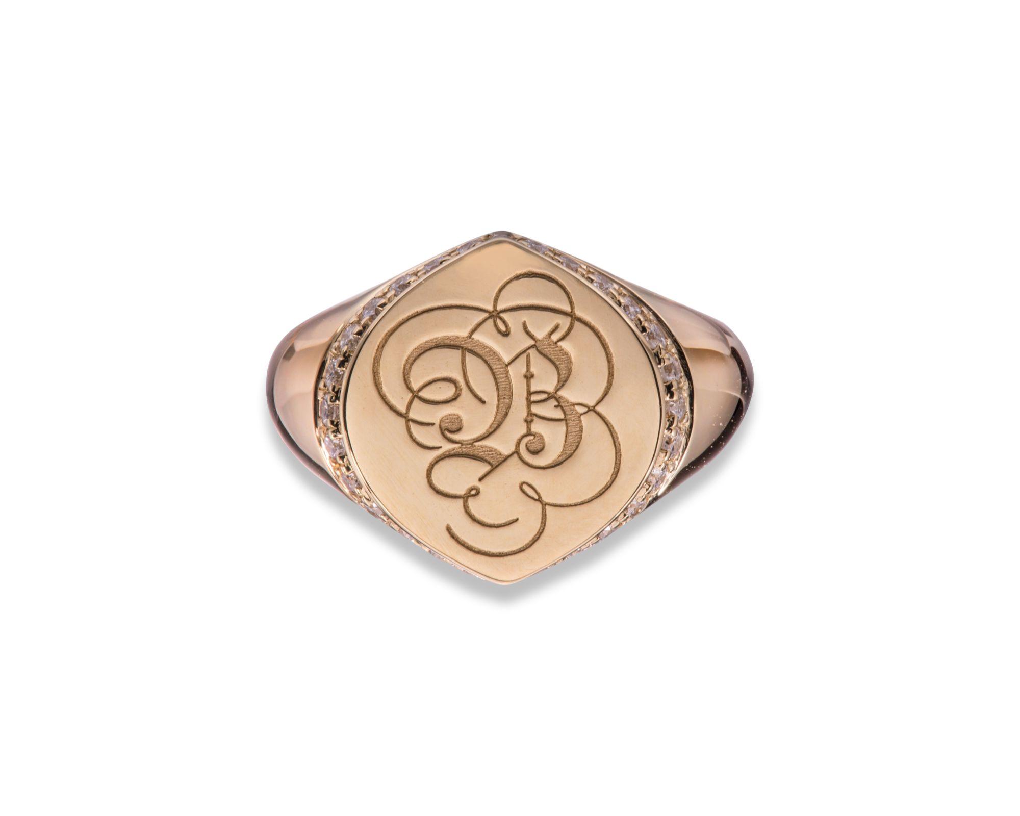 Signet Diamond Pinky Ring