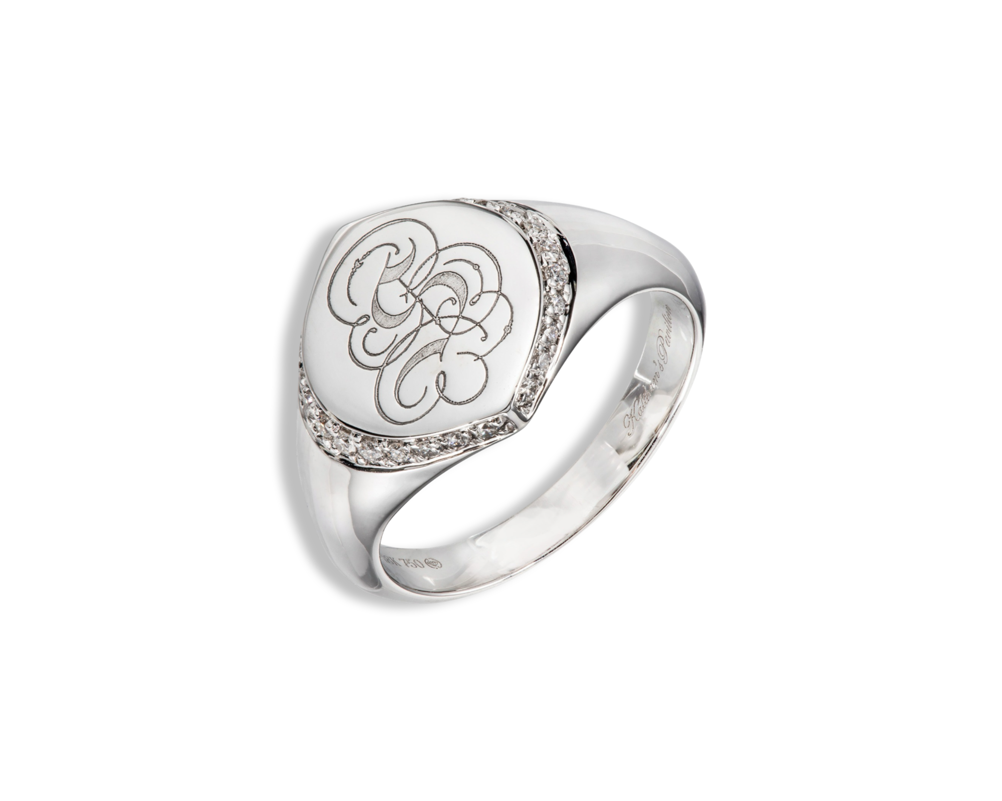 Signet Diamond Pinky Ring