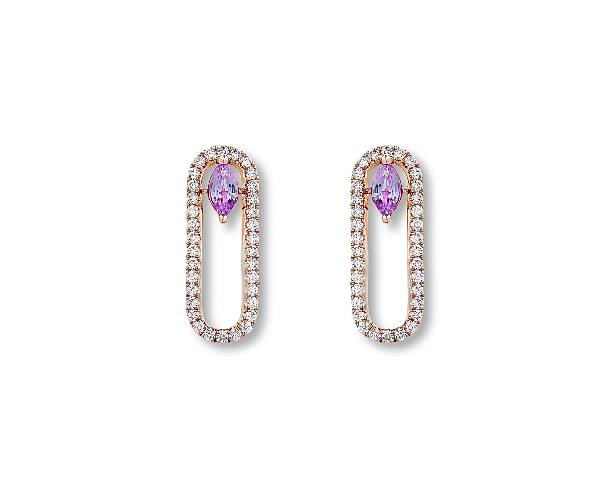 Mini Amethyst Oval Earring