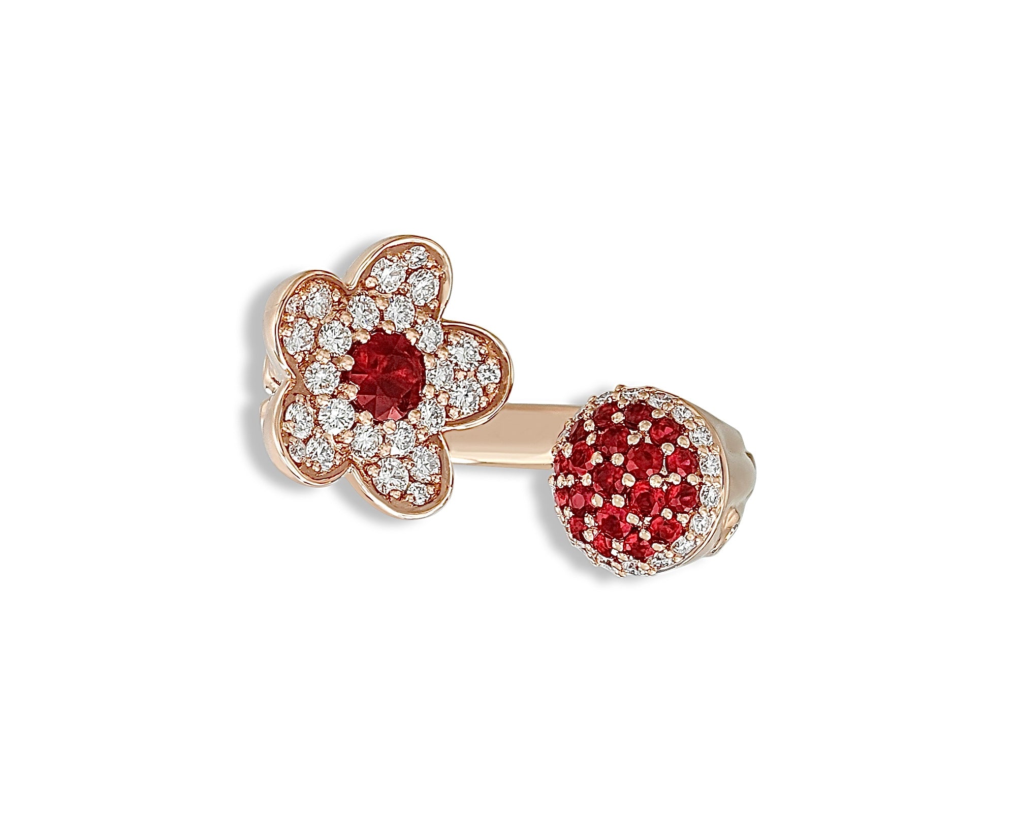 Ruby Pretty Flower Ring