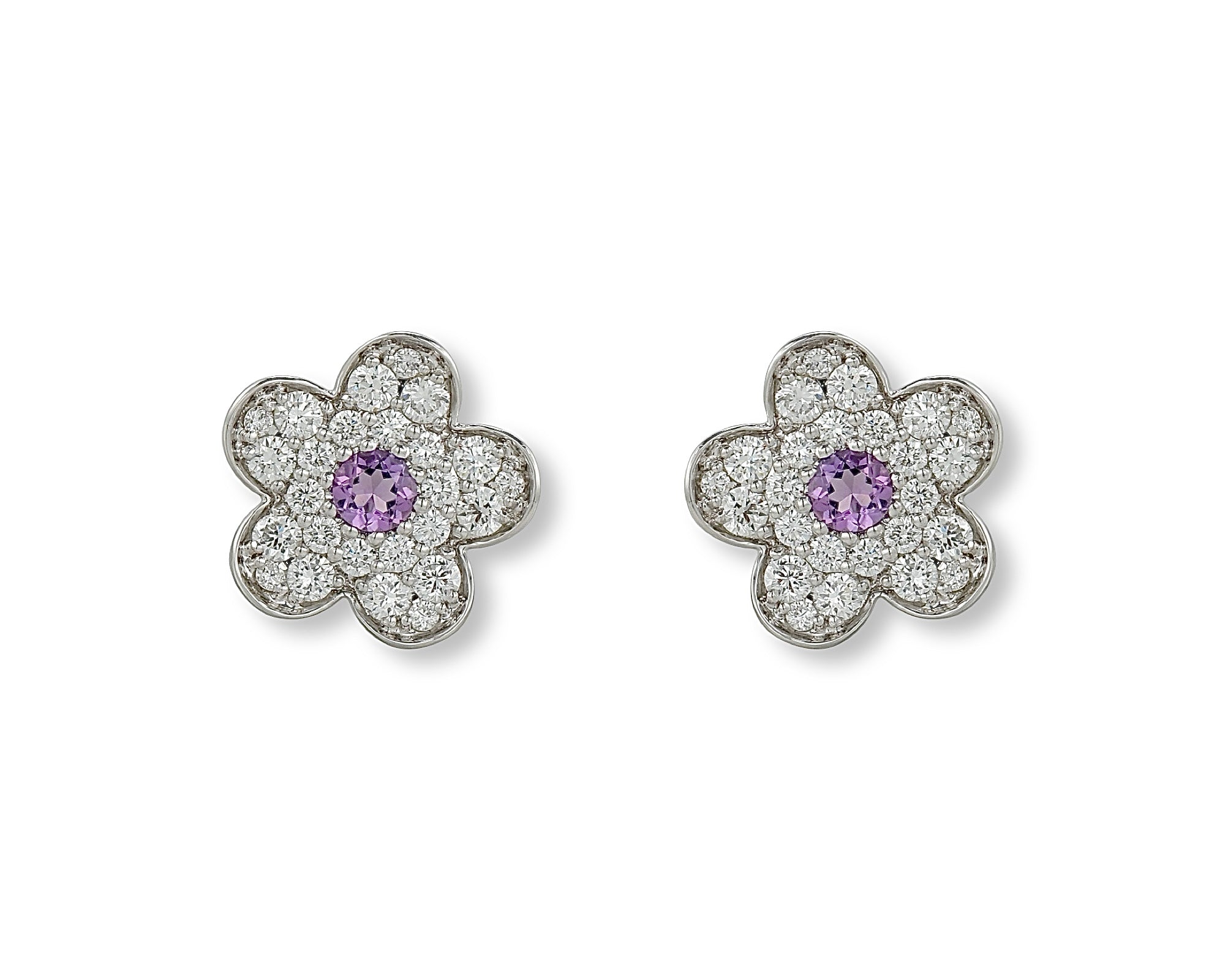 Lilac Pretty Flower Earrings