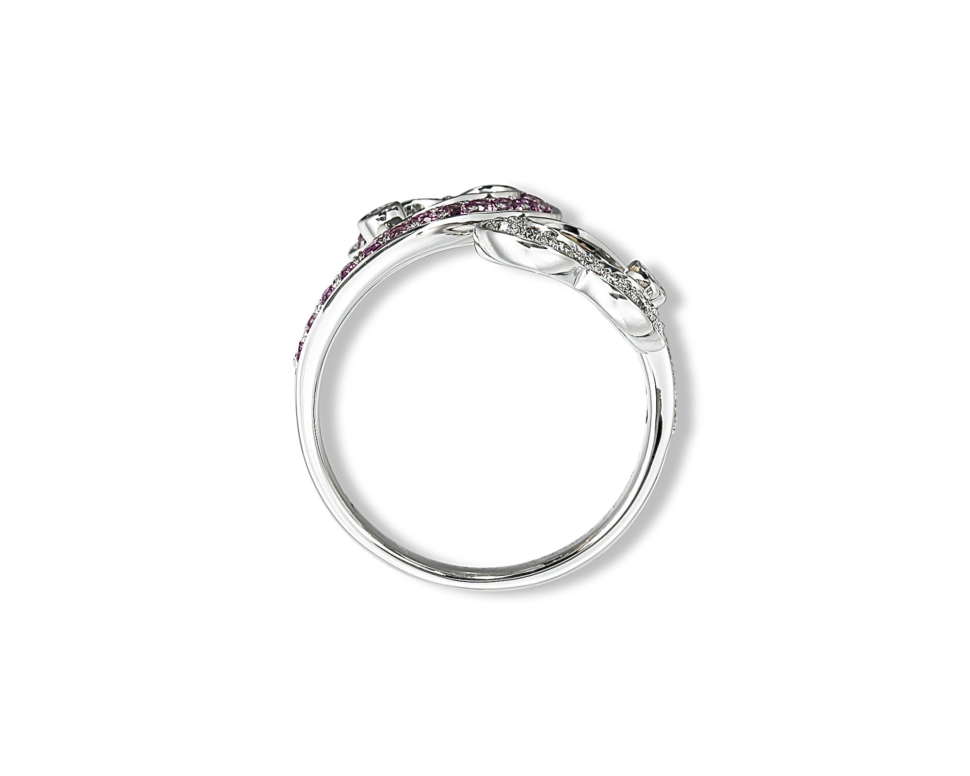 Pink Twisted Heart Ring
