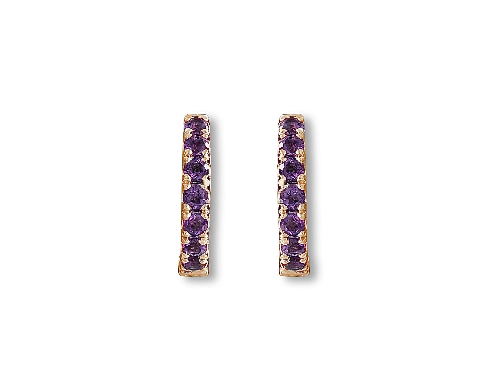 Amethyst Mini Hoops