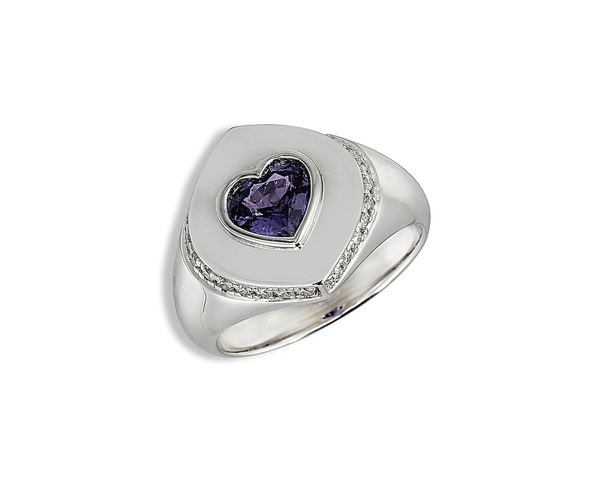 Purple Heart Signet Ring