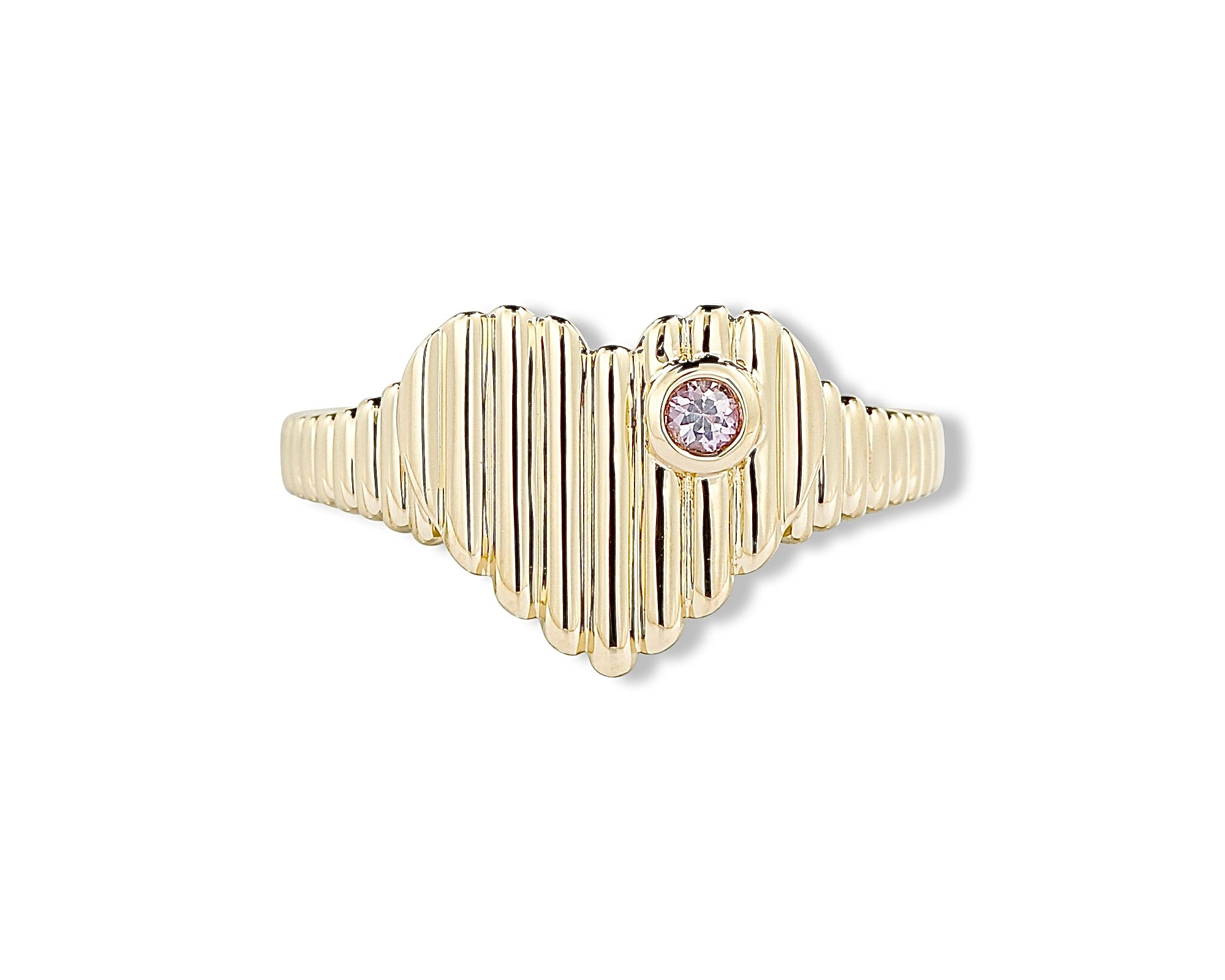 Pink Heart Dot Ring