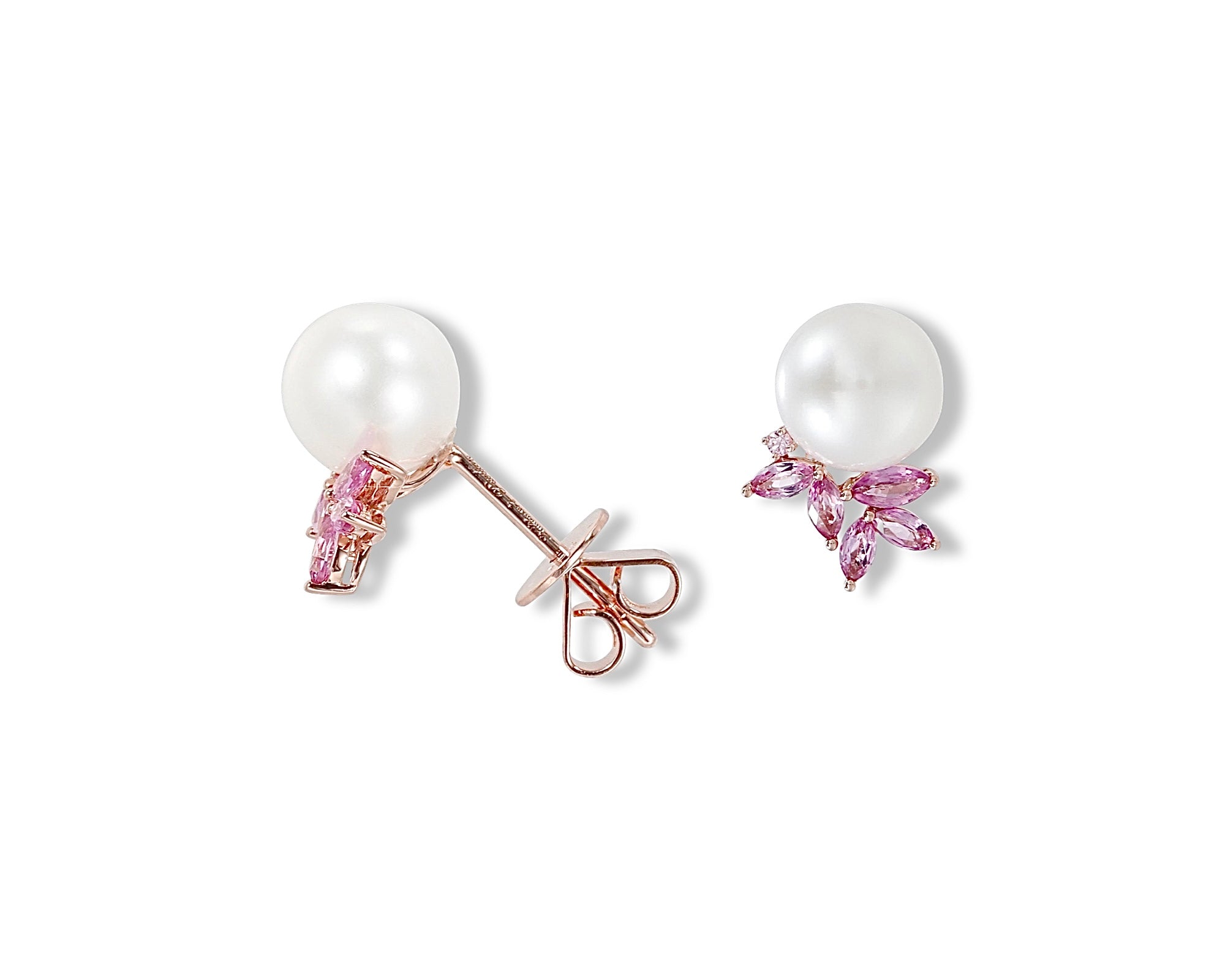 Pink Pearl Gardenia Stud