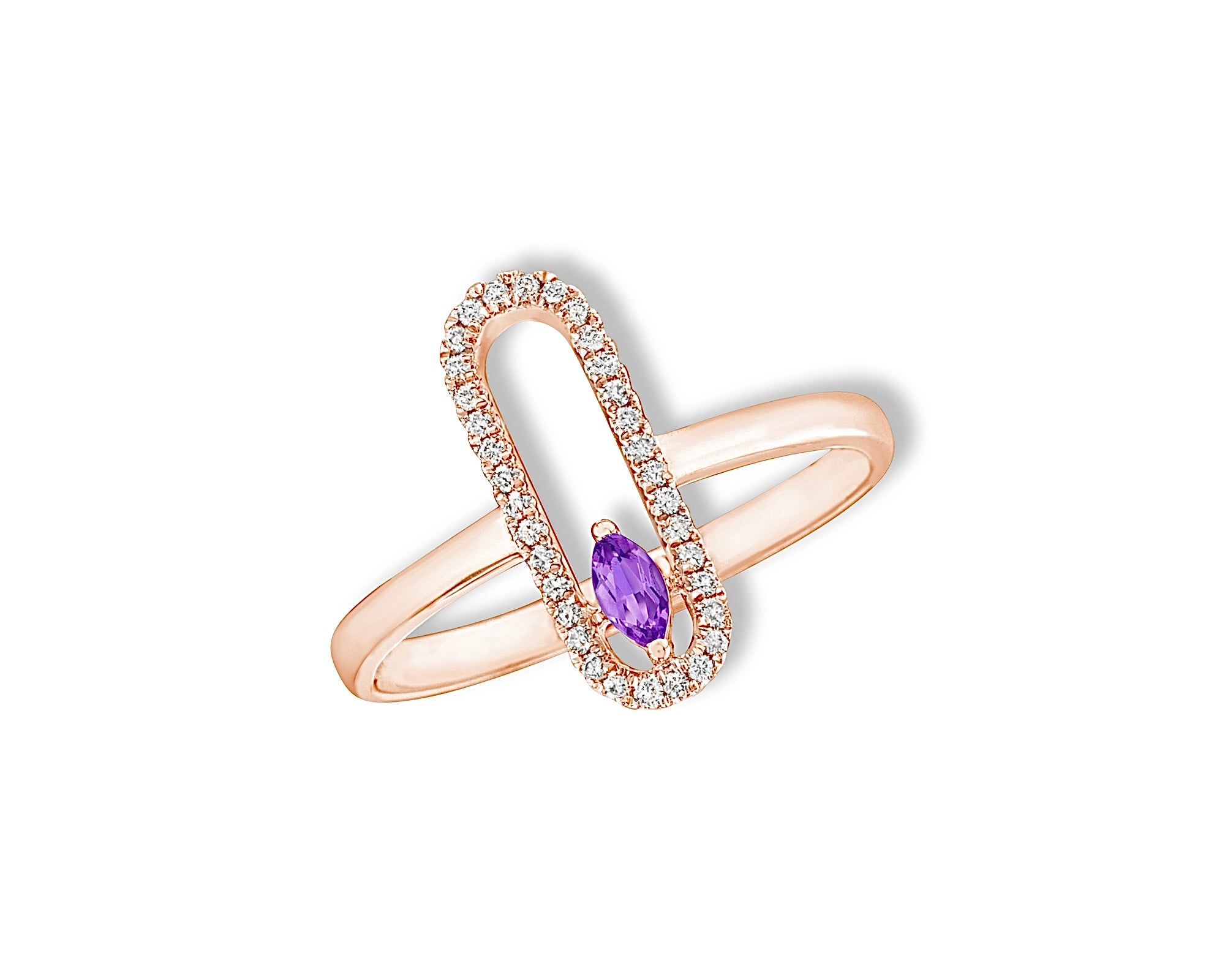 Mini Amethyst Oval Ring