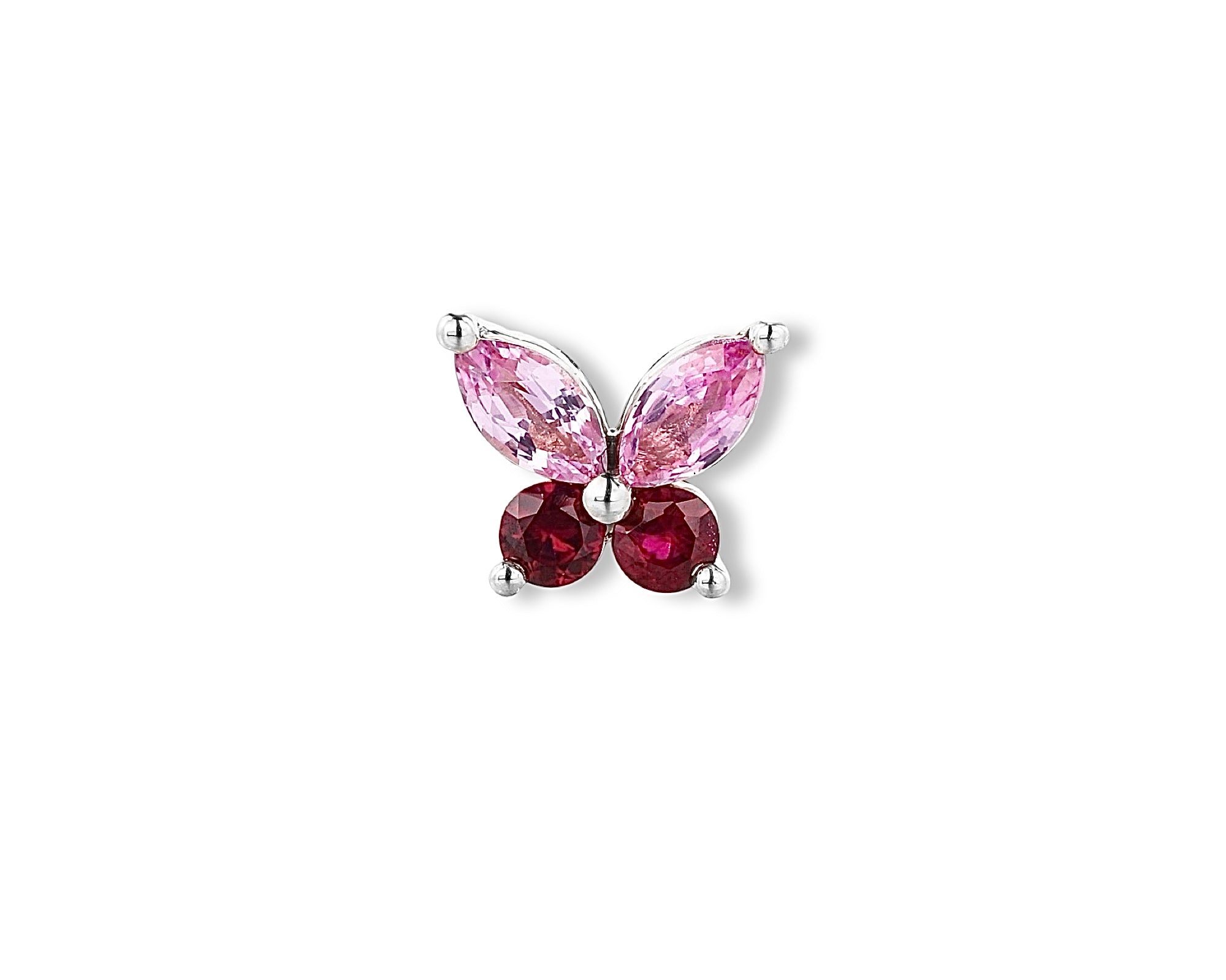 Ruby Butterfly Single Stud