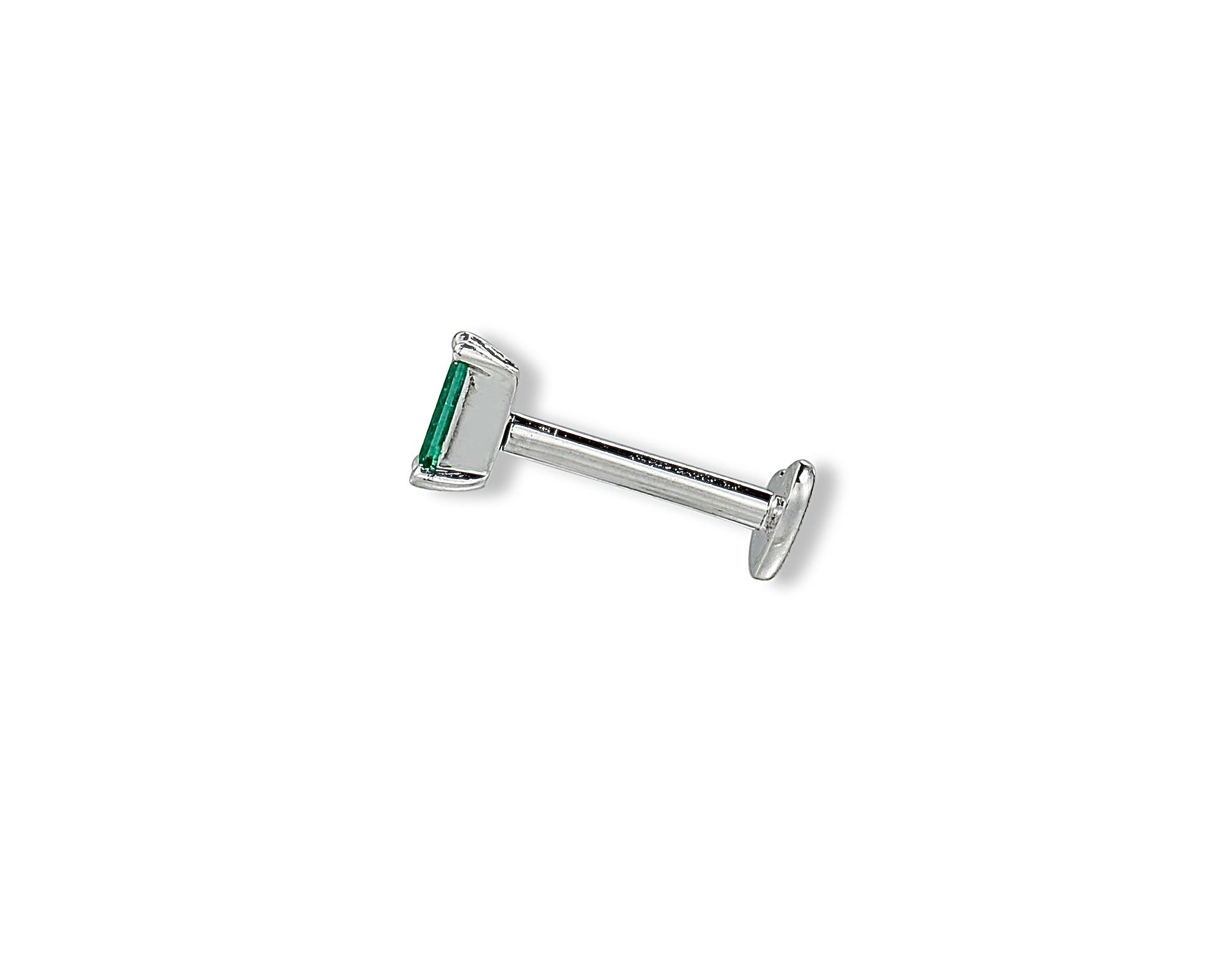 Emerald Baguette Single Stud