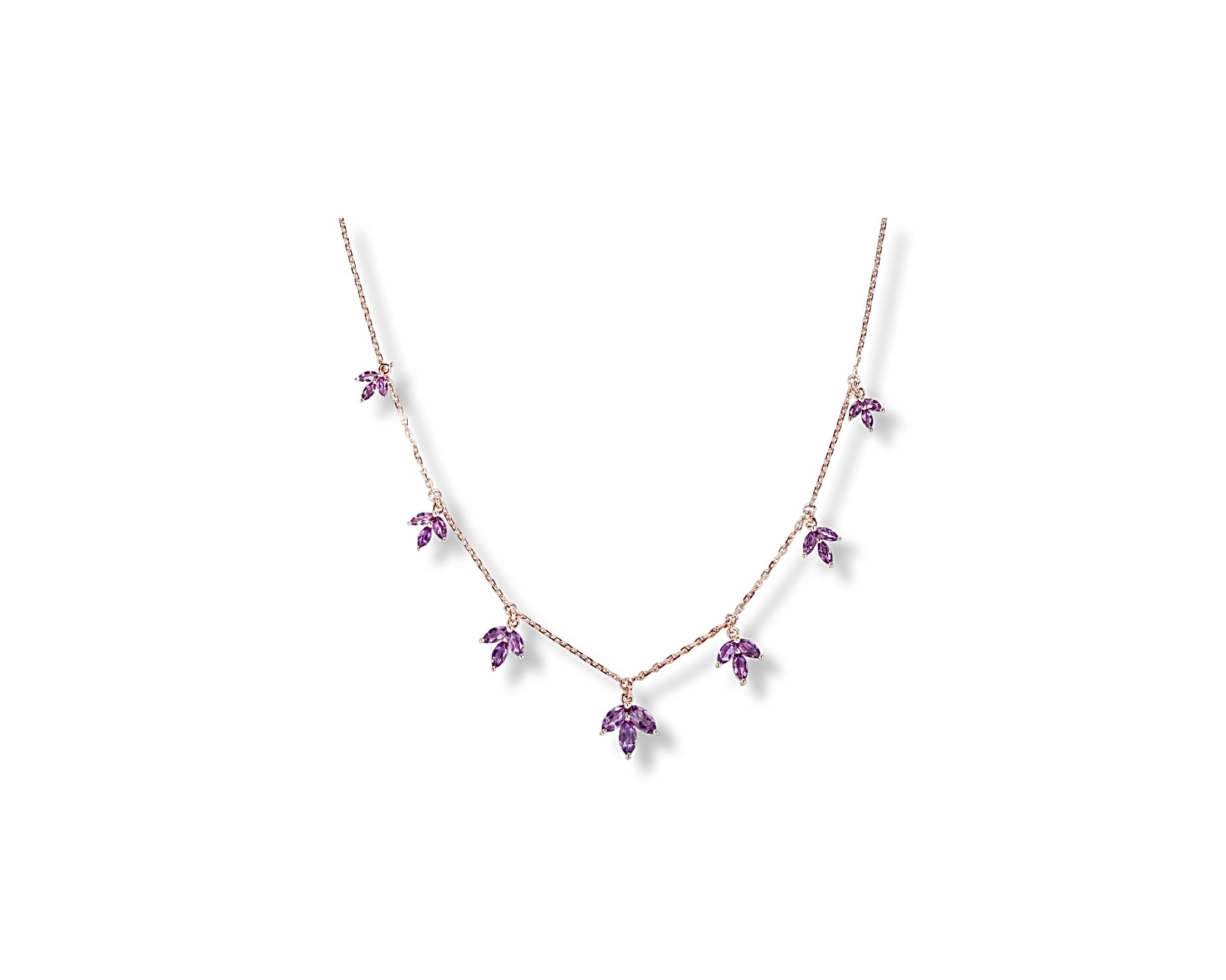Amethyst Petal Choker