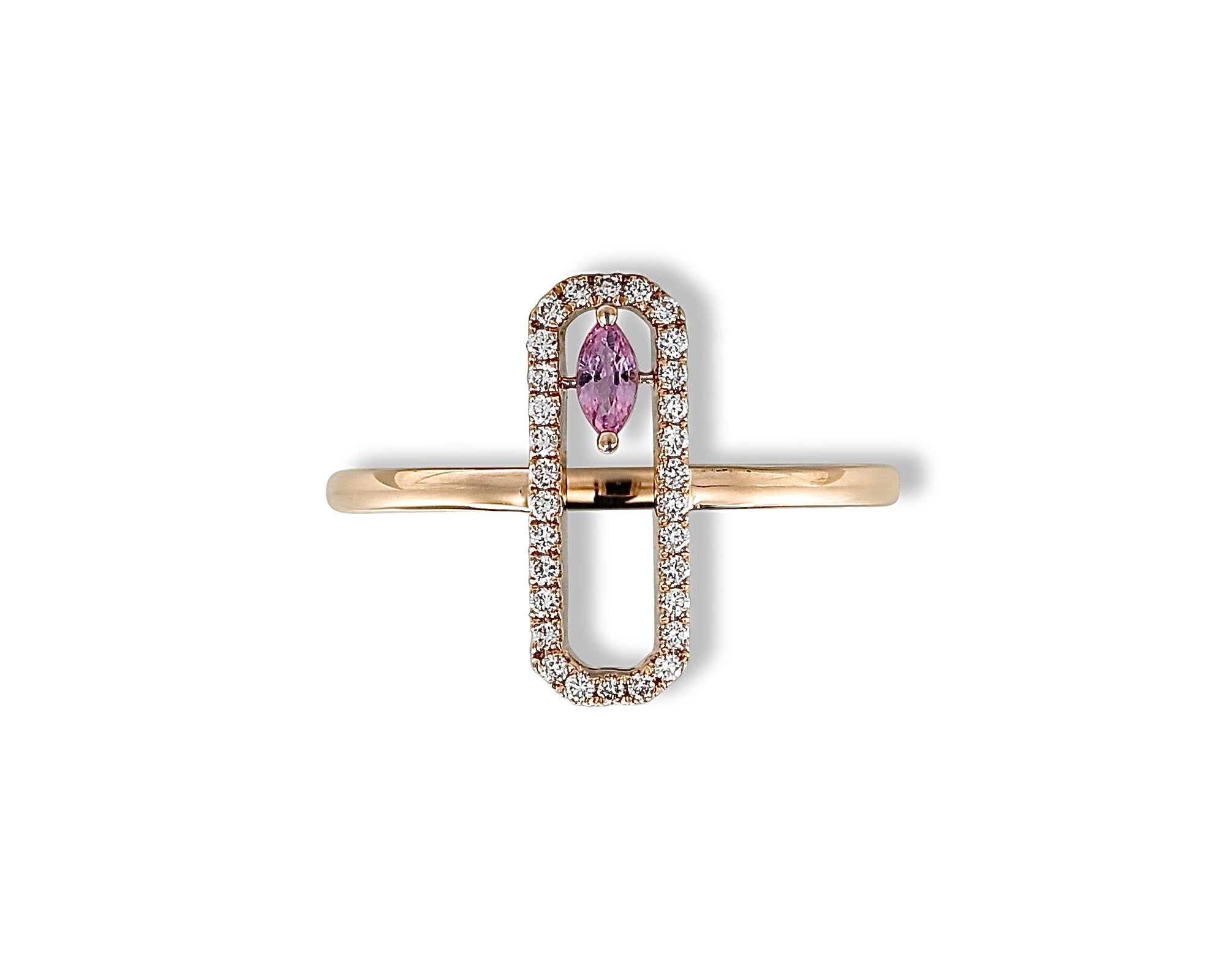 Mini Oval Pink Ring