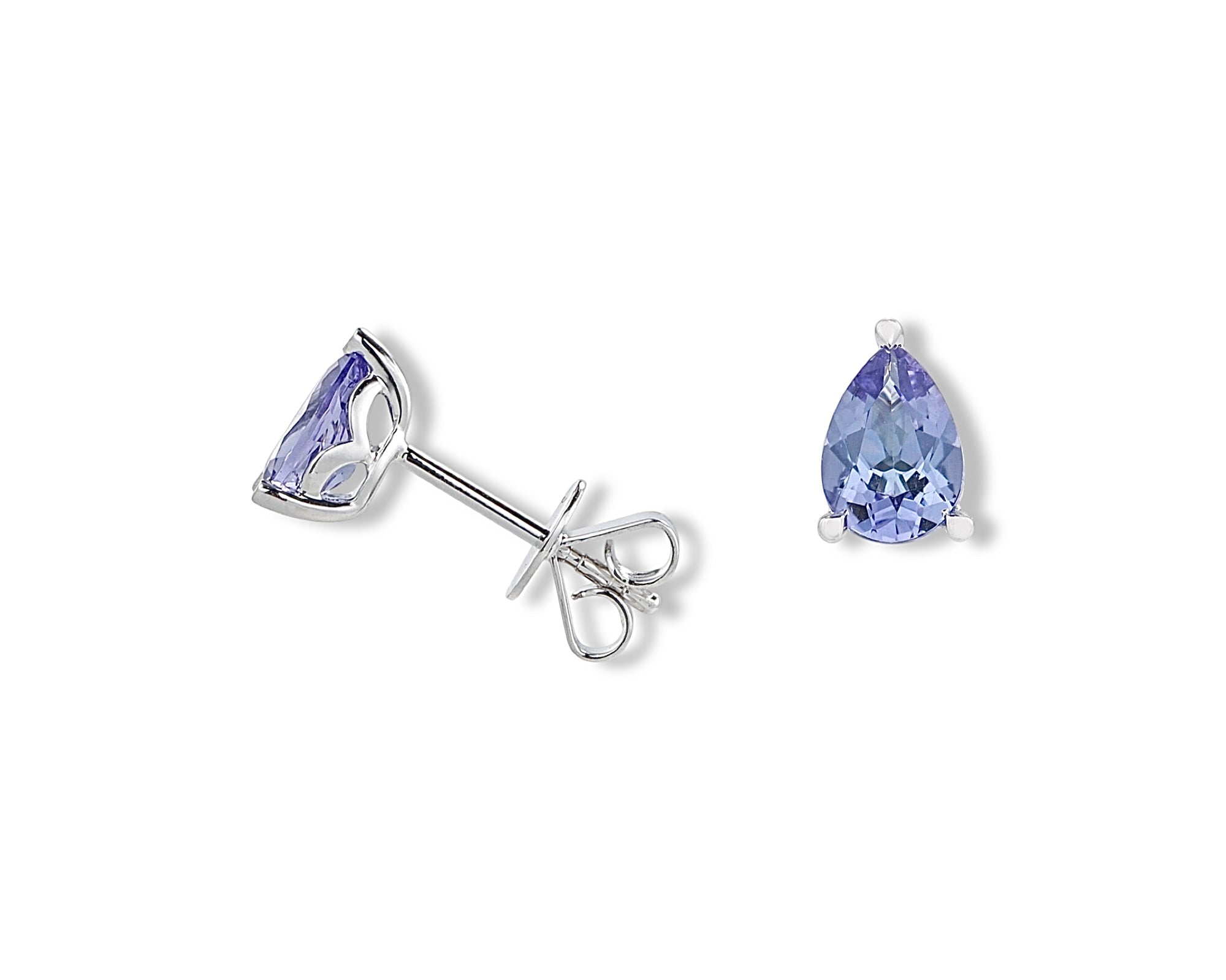 Tanzanite Pear Stud