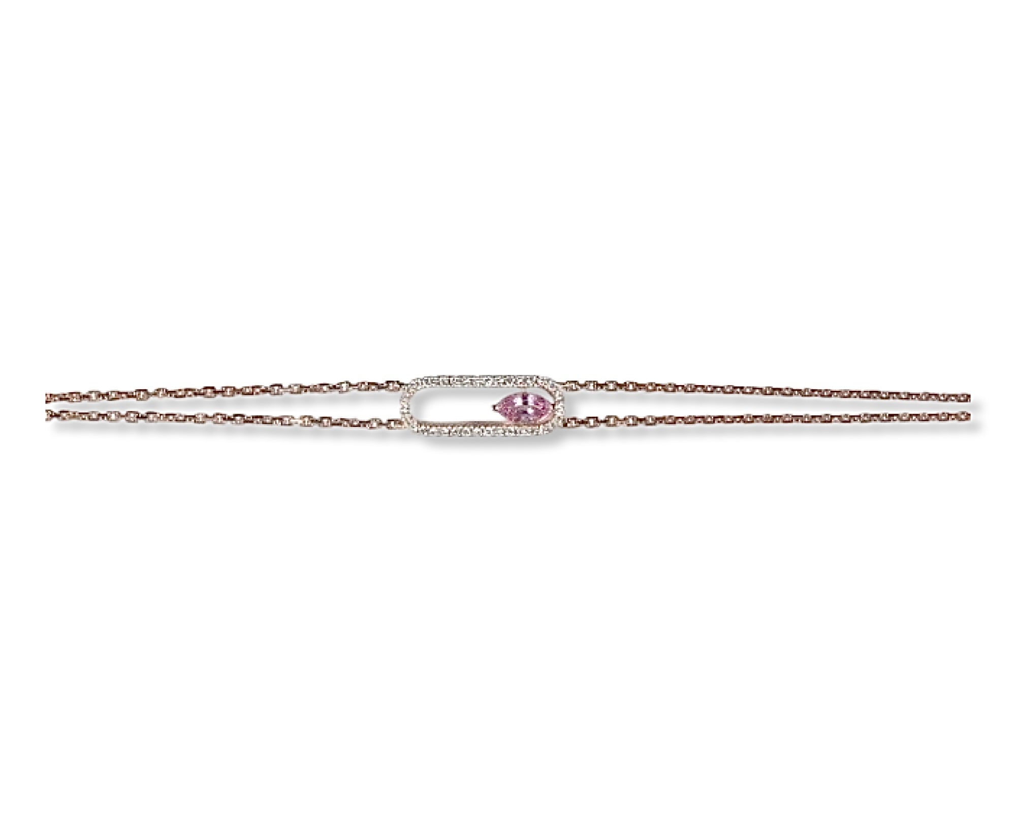 Mini Pink Oval Bracelet