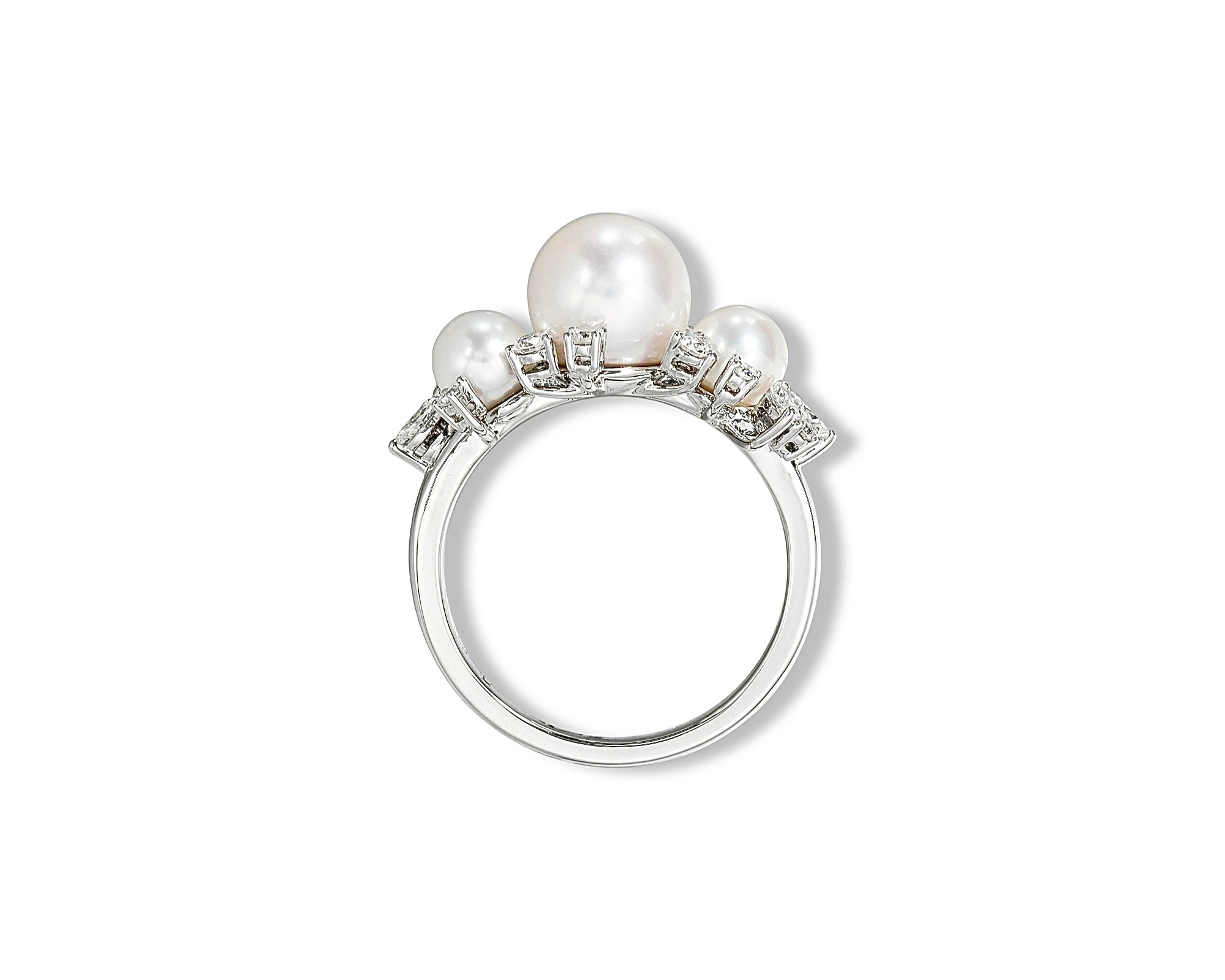 Diamond Pearl Gardenia Ring