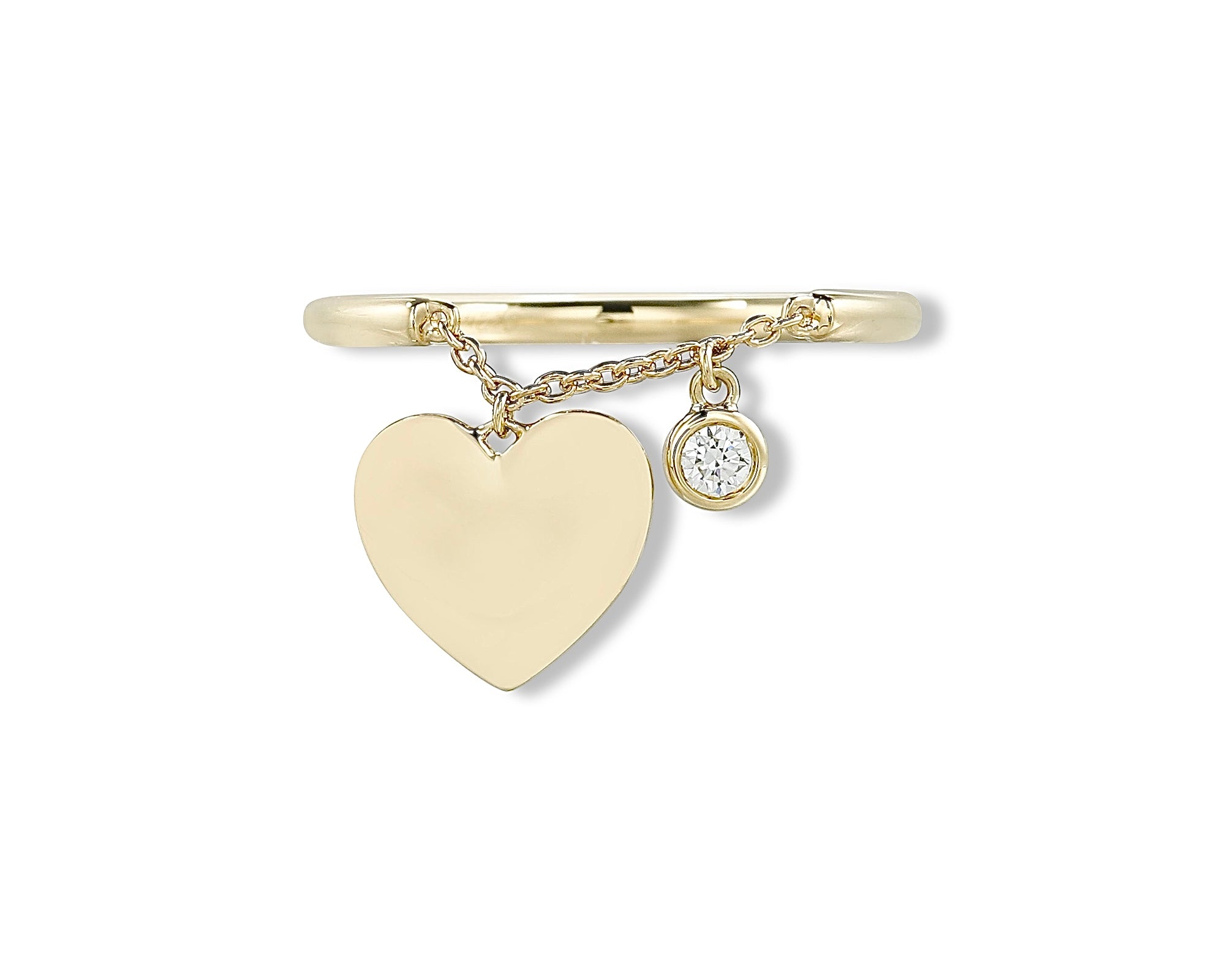 Diamond Hanging Heart Ring