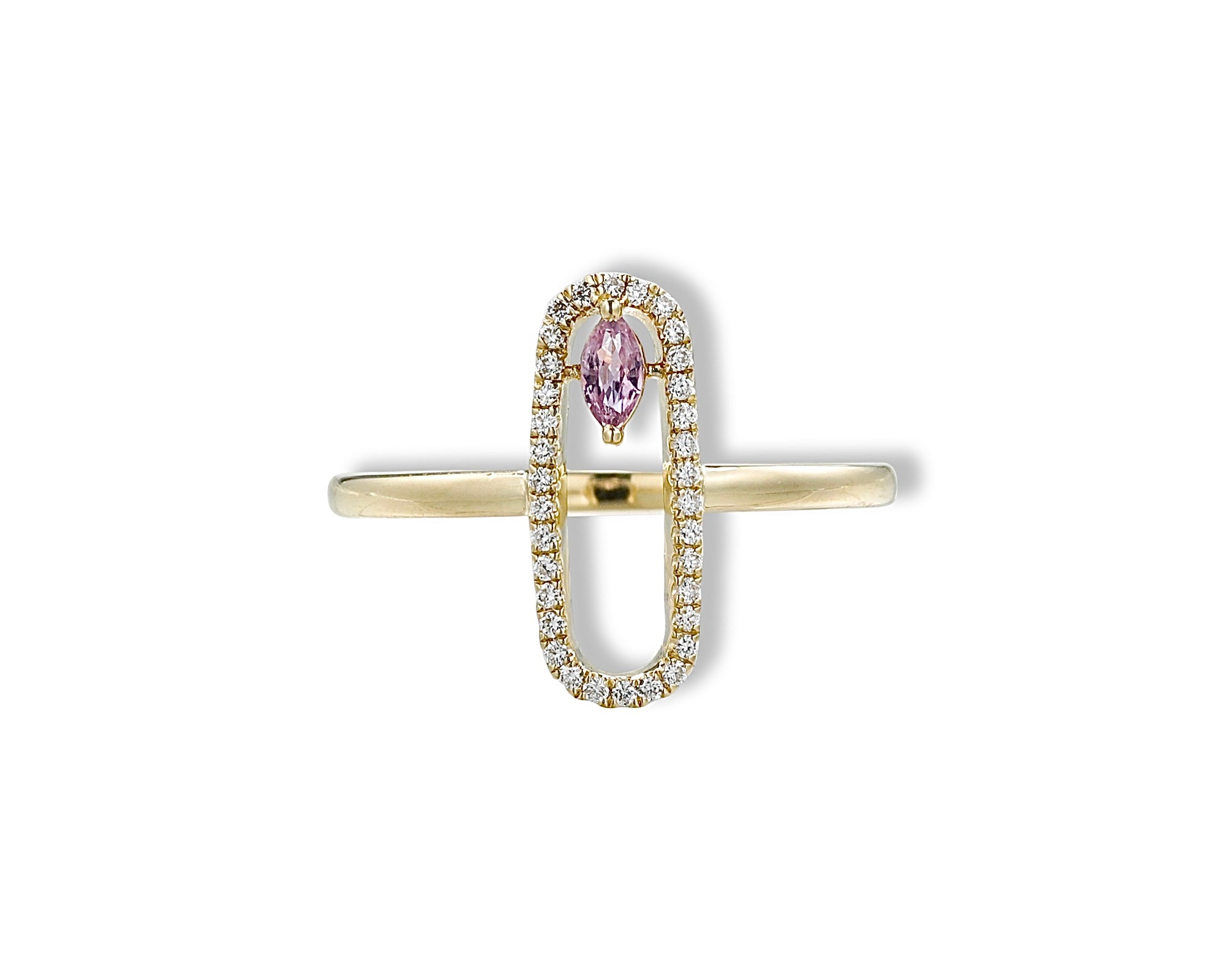 Mini Oval Pink Ring