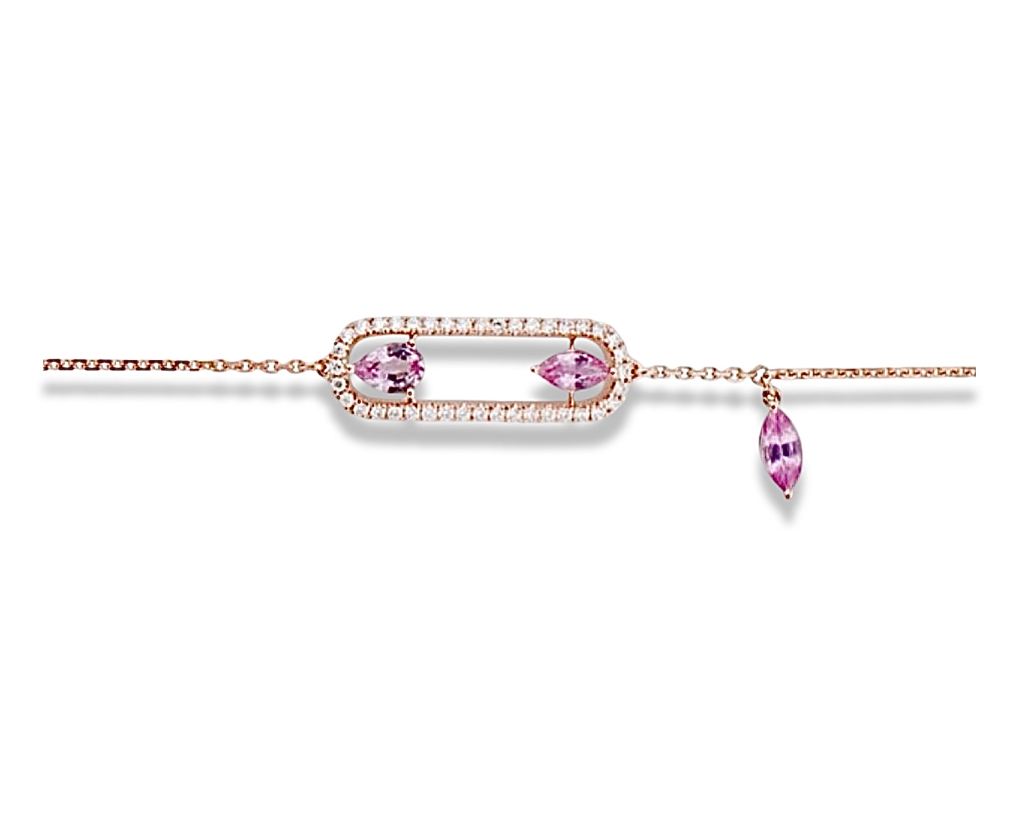 Pink Oval Bracelet