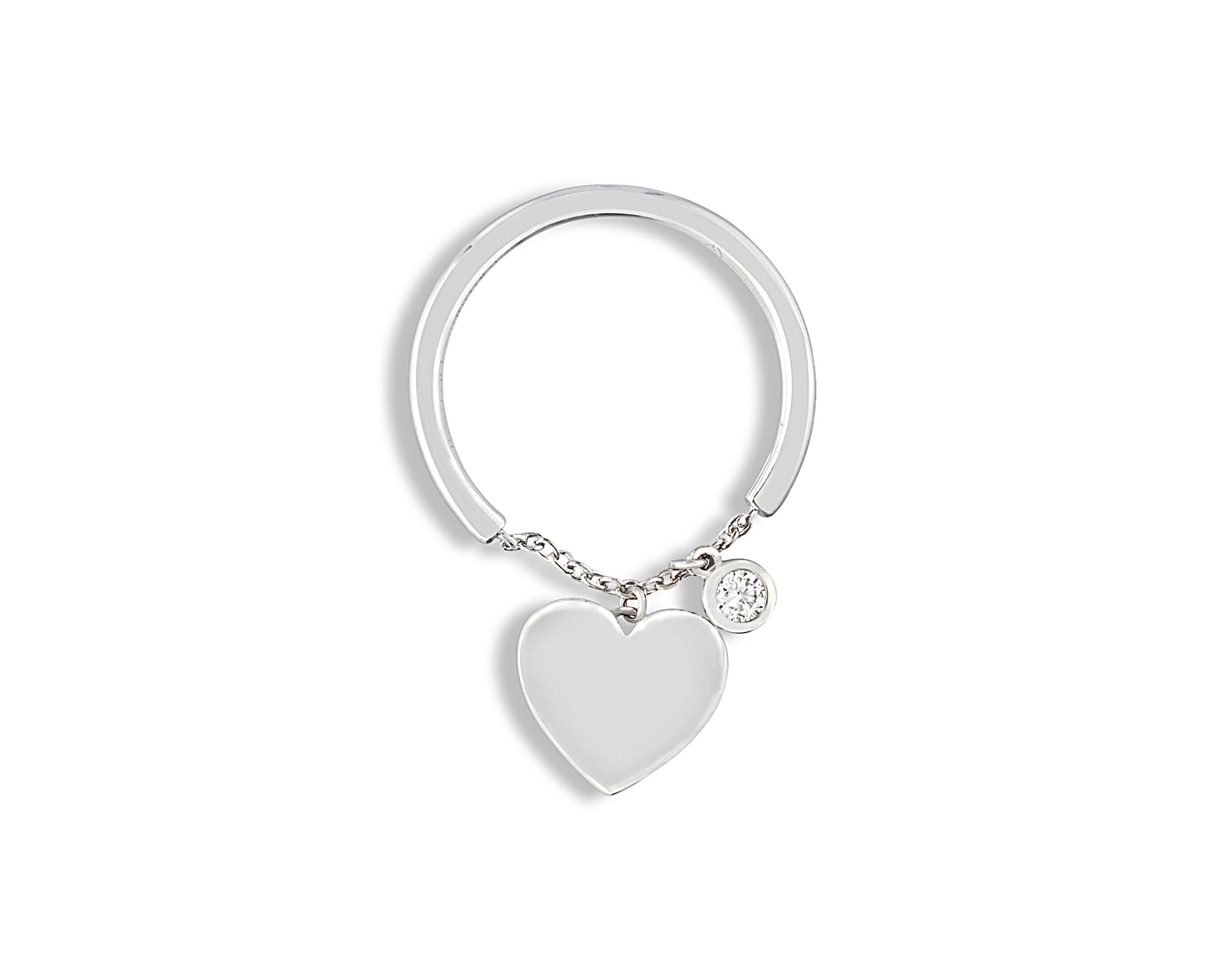 Diamond Hanging Heart Ring