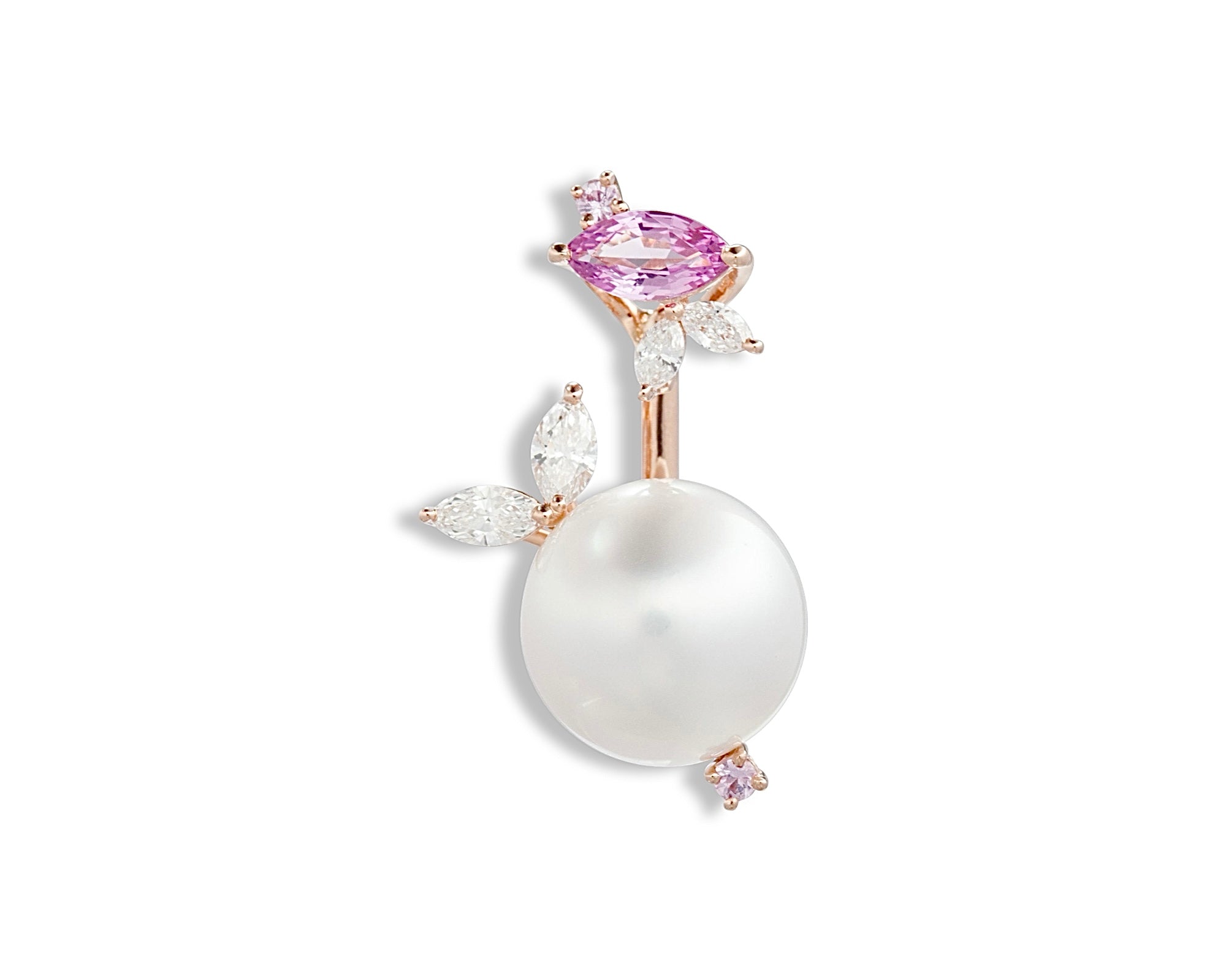 Pink Pearl Gardenia Necklace