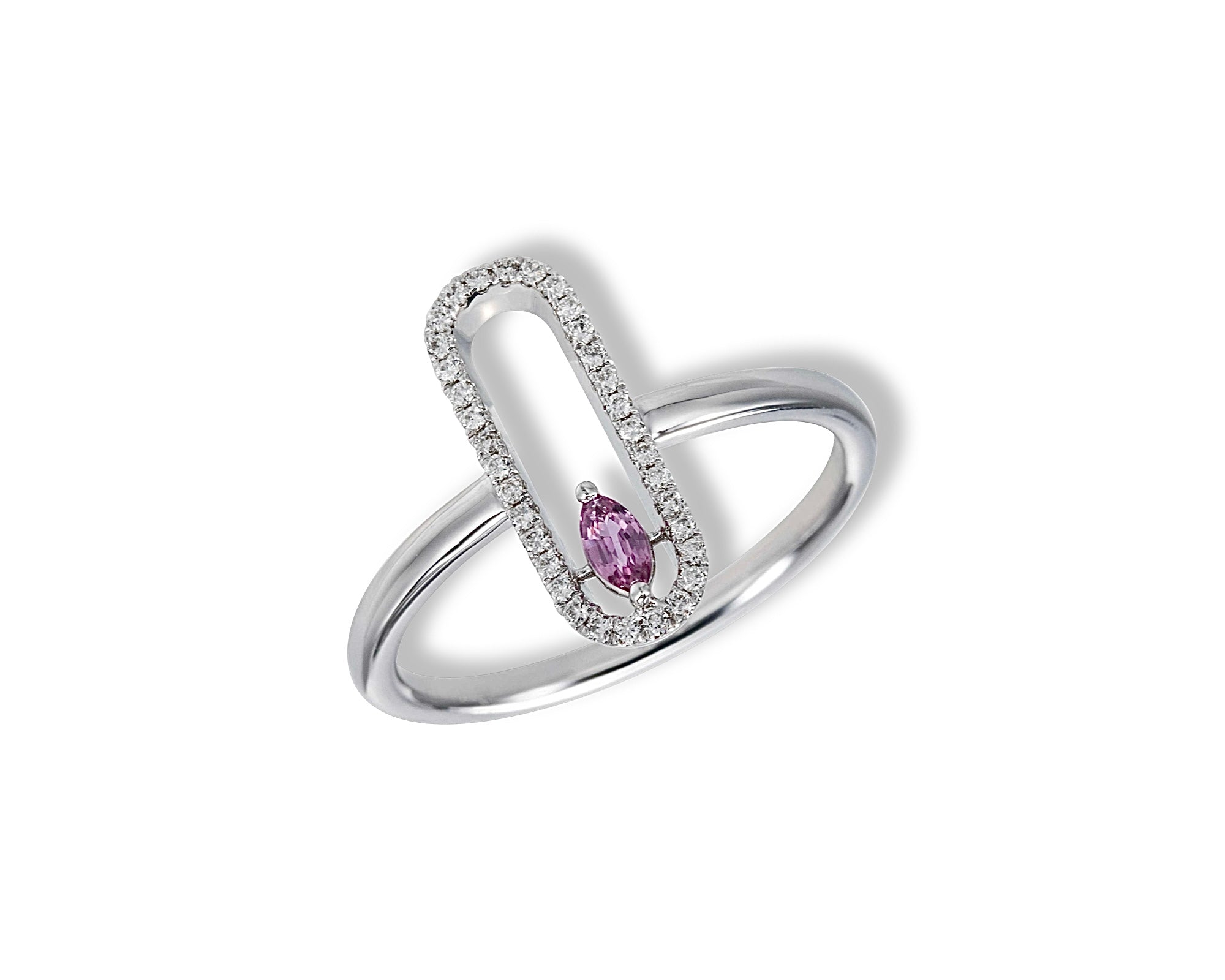 Mini Oval Pink Ring