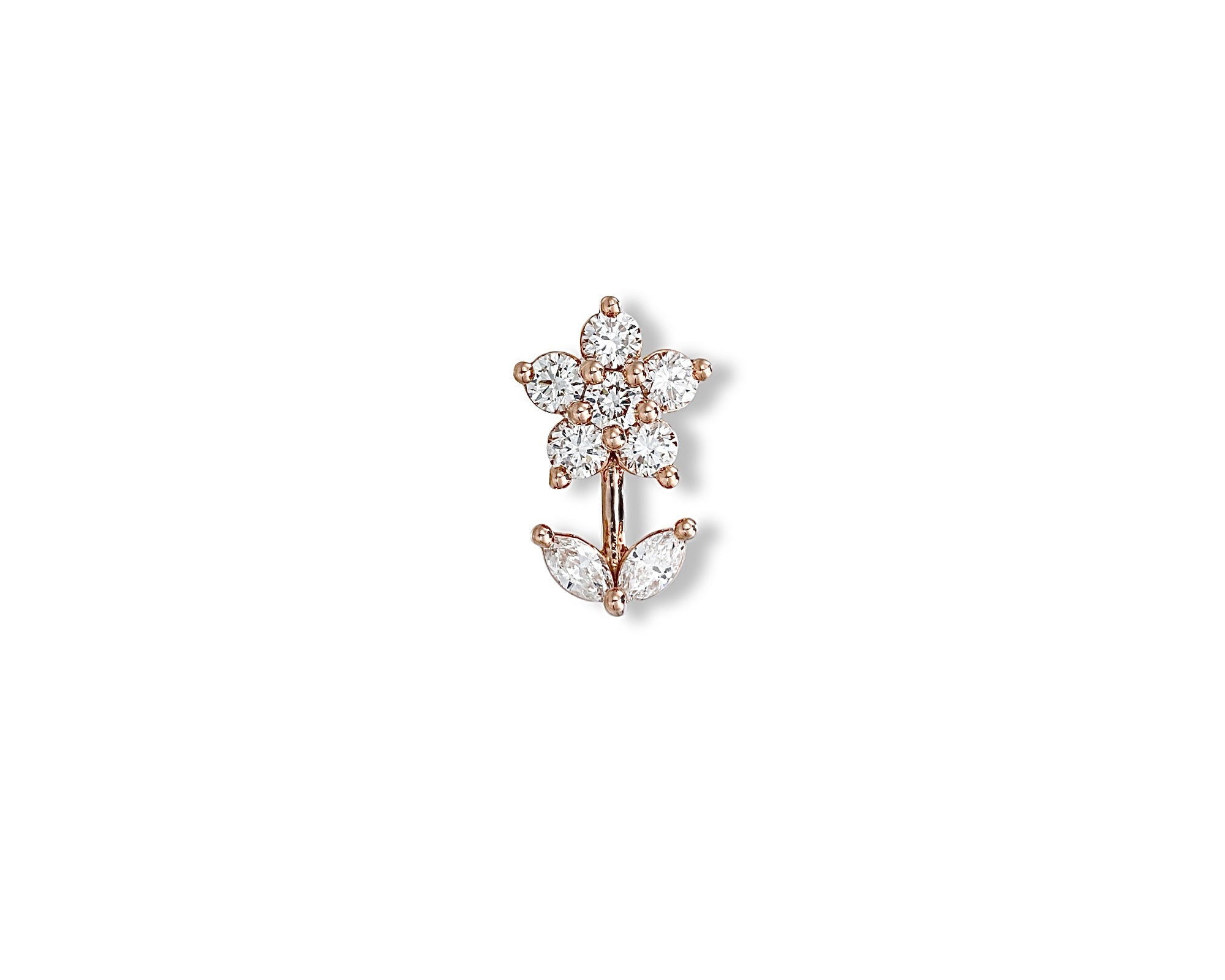 Flower Stem Single Stud