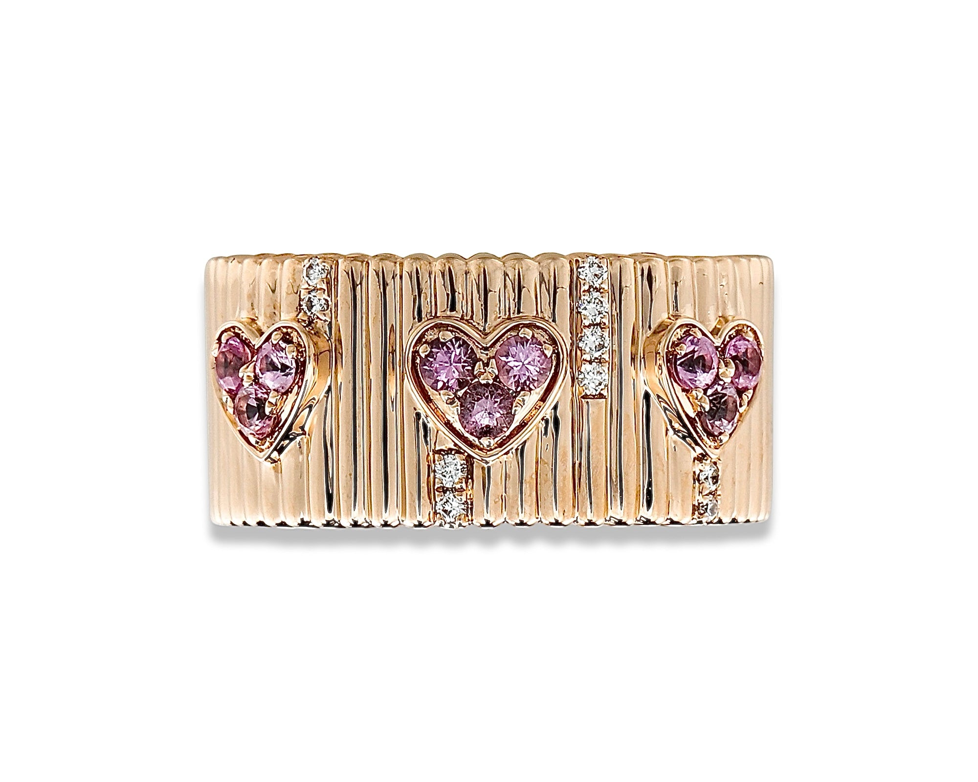Pink Heart Cigar Ring