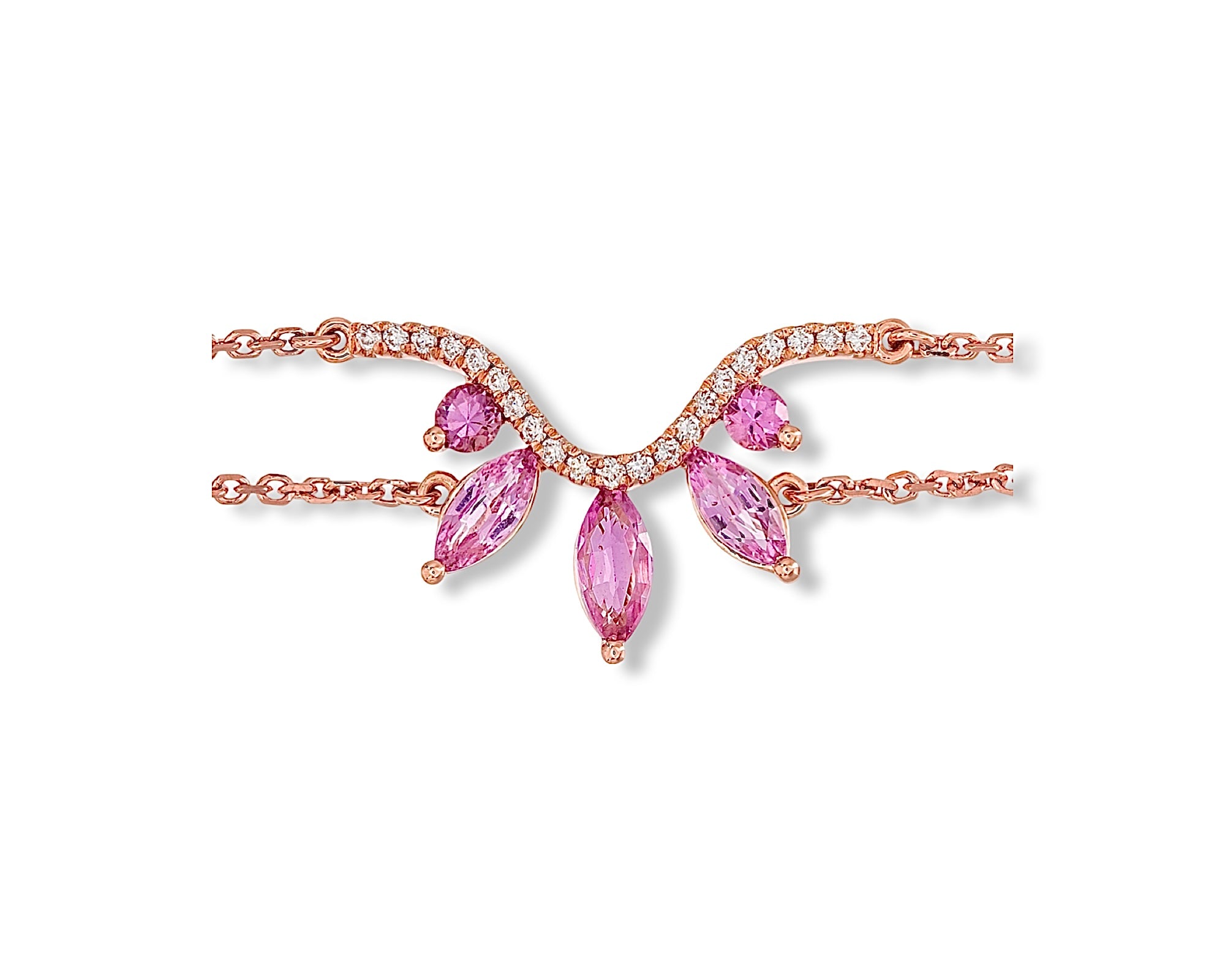 Pink Half Flower Bracelet
