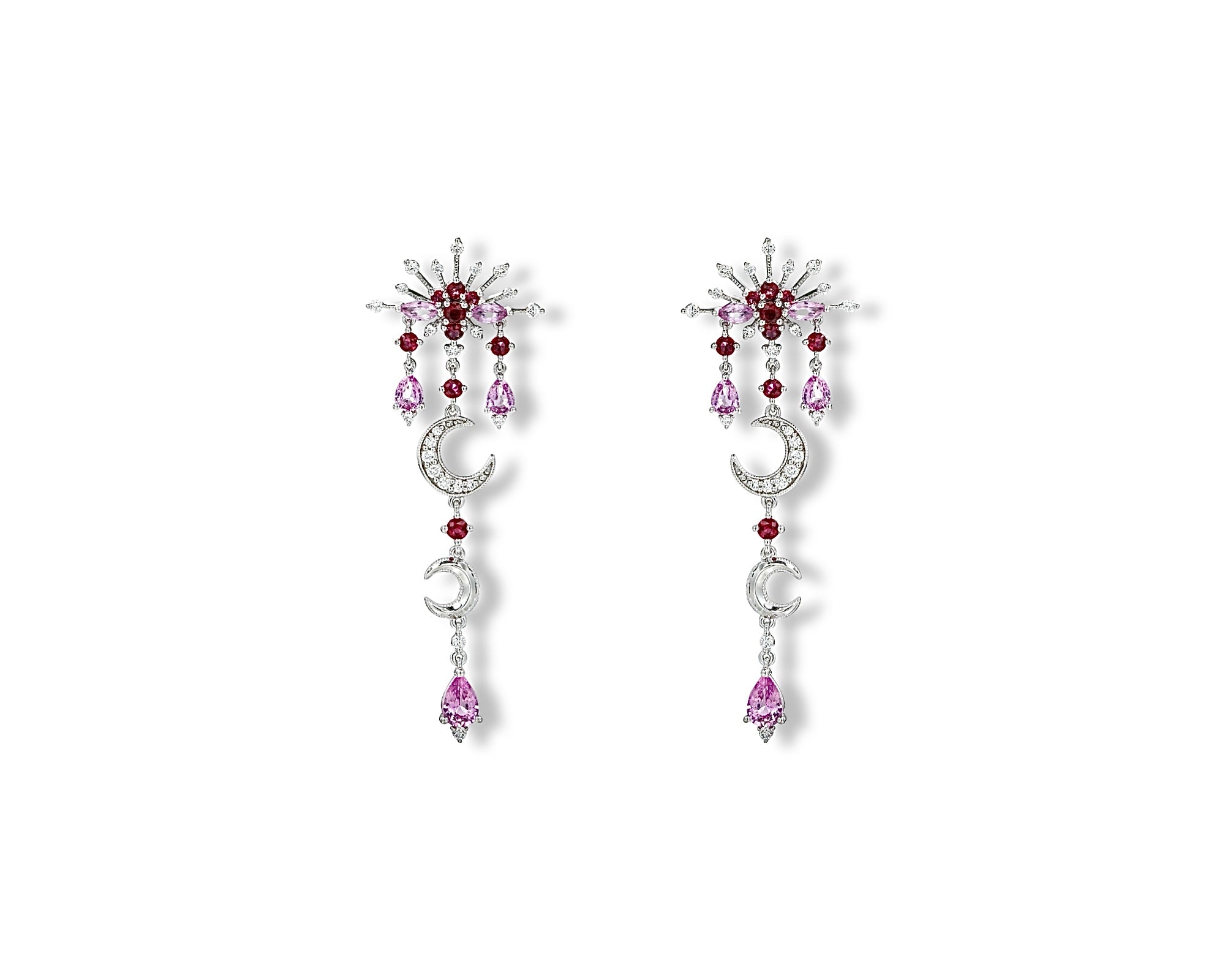 Pink Moon Long Earring