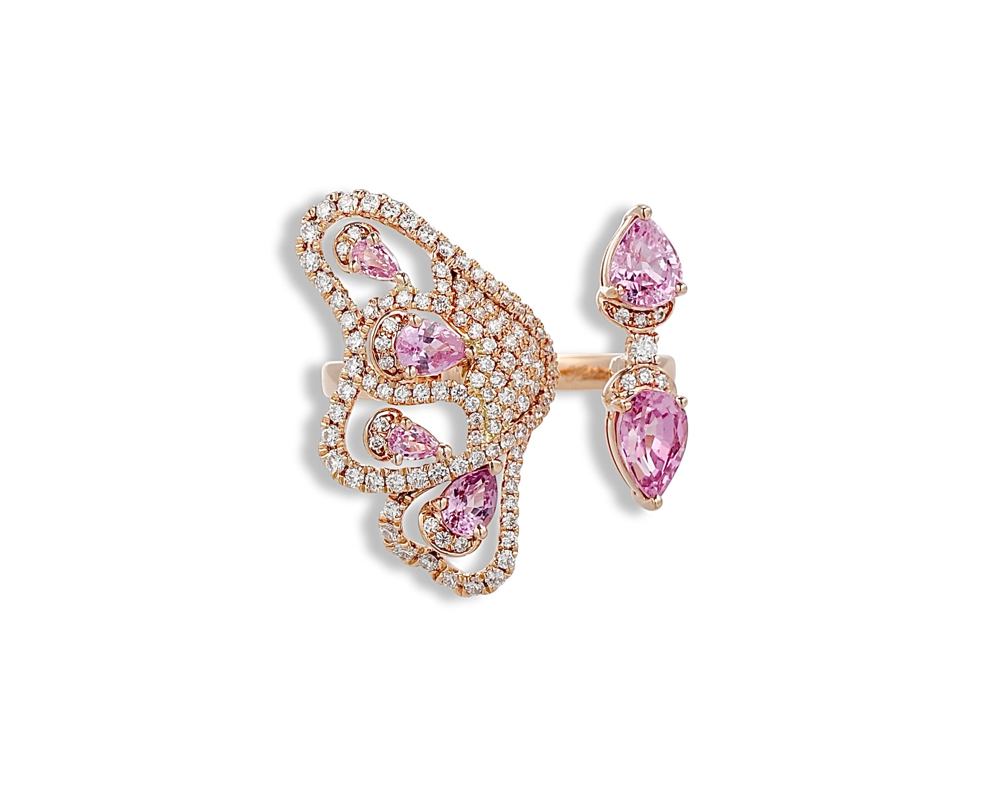 Pink Enchanted Butterfly Ring