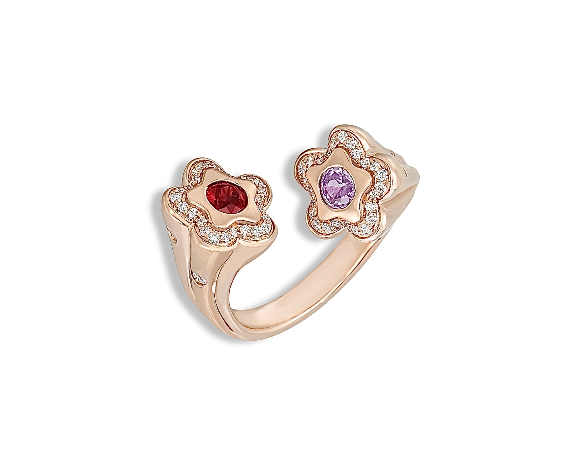 Love me or Love me not (Ruby & Pink Sapphire) Ring