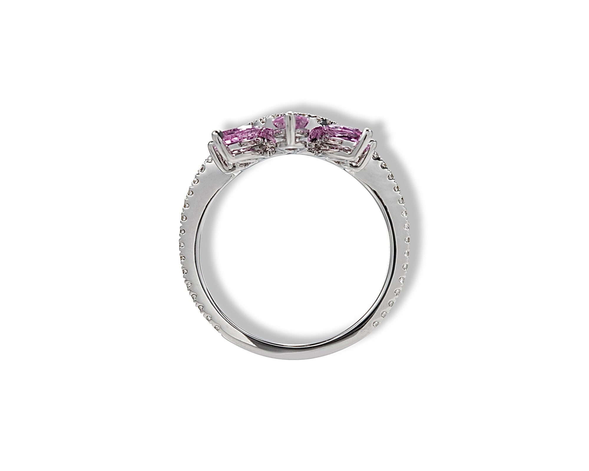 Pink Half Flower Ring