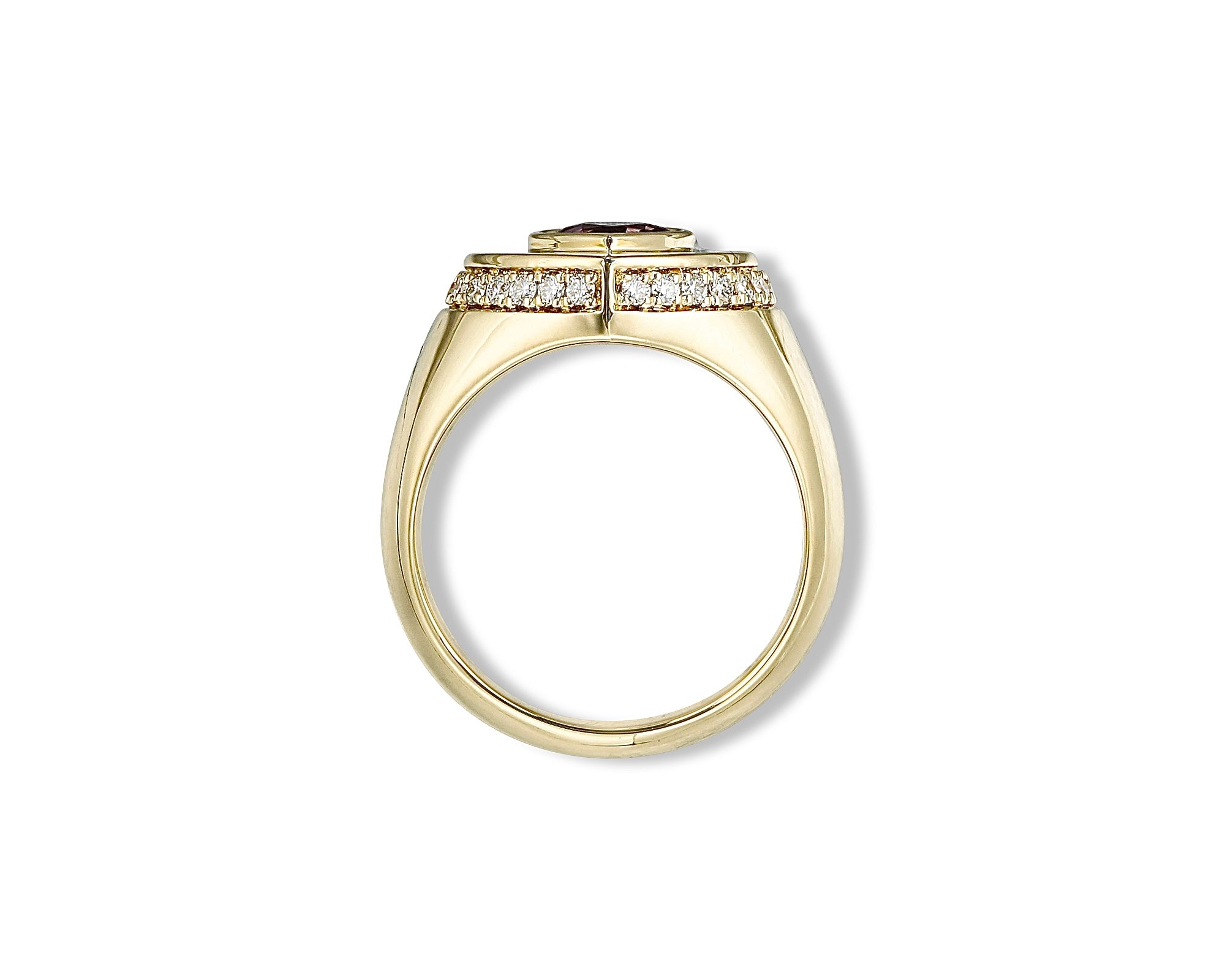 Pink Heart Signet Ring