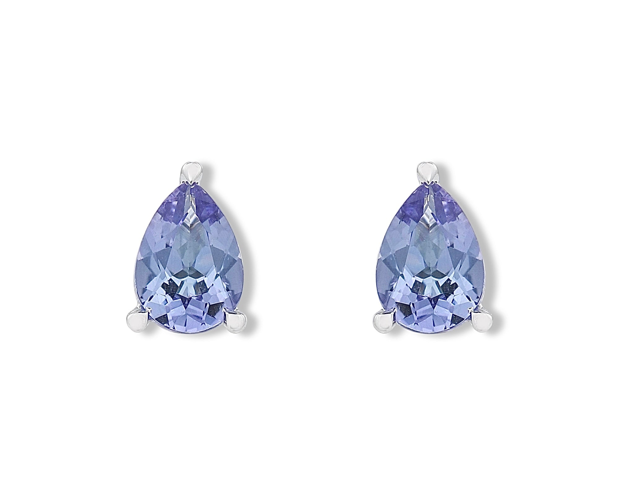 Tanzanite Pear Stud