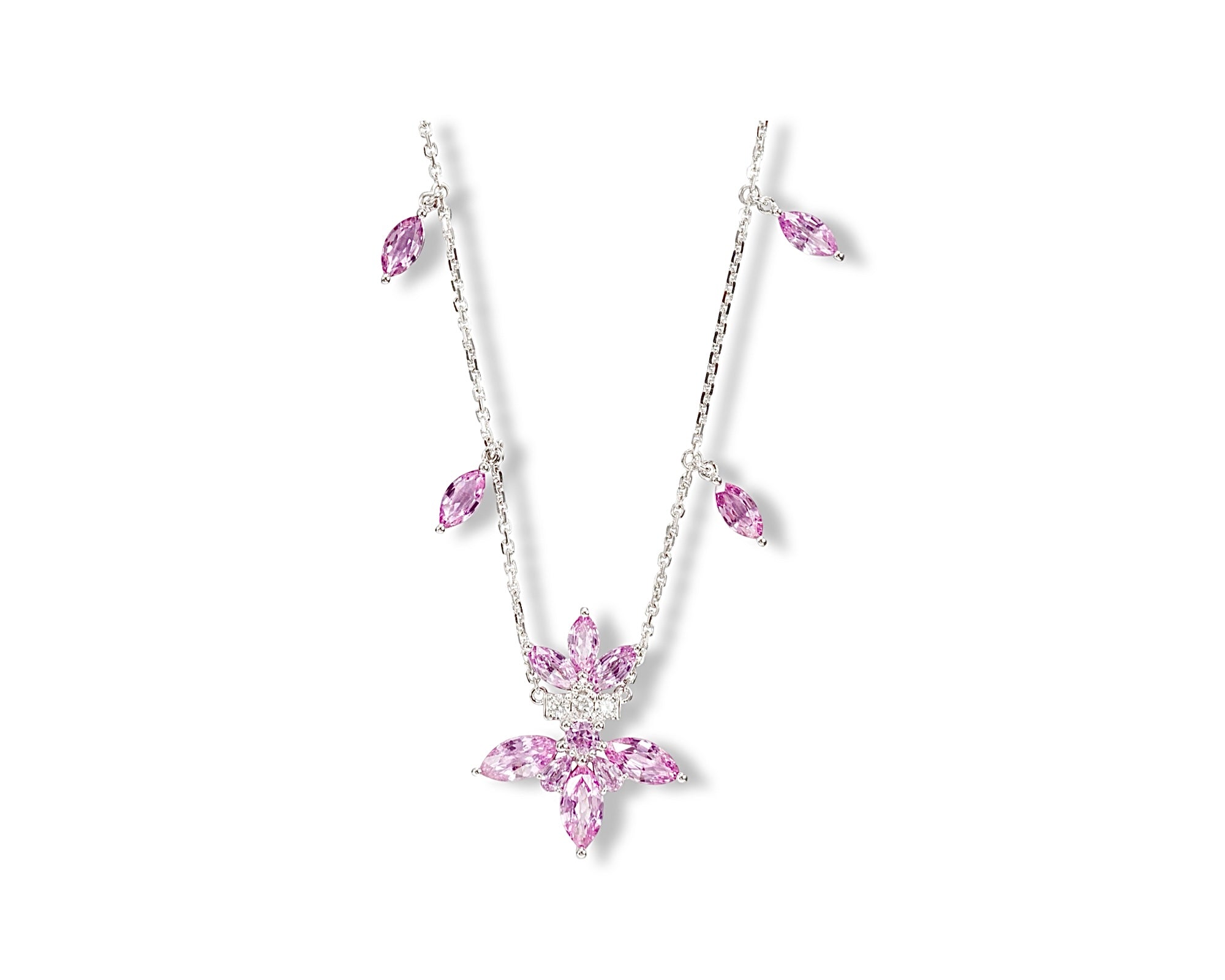 Large Pink Flower Choker