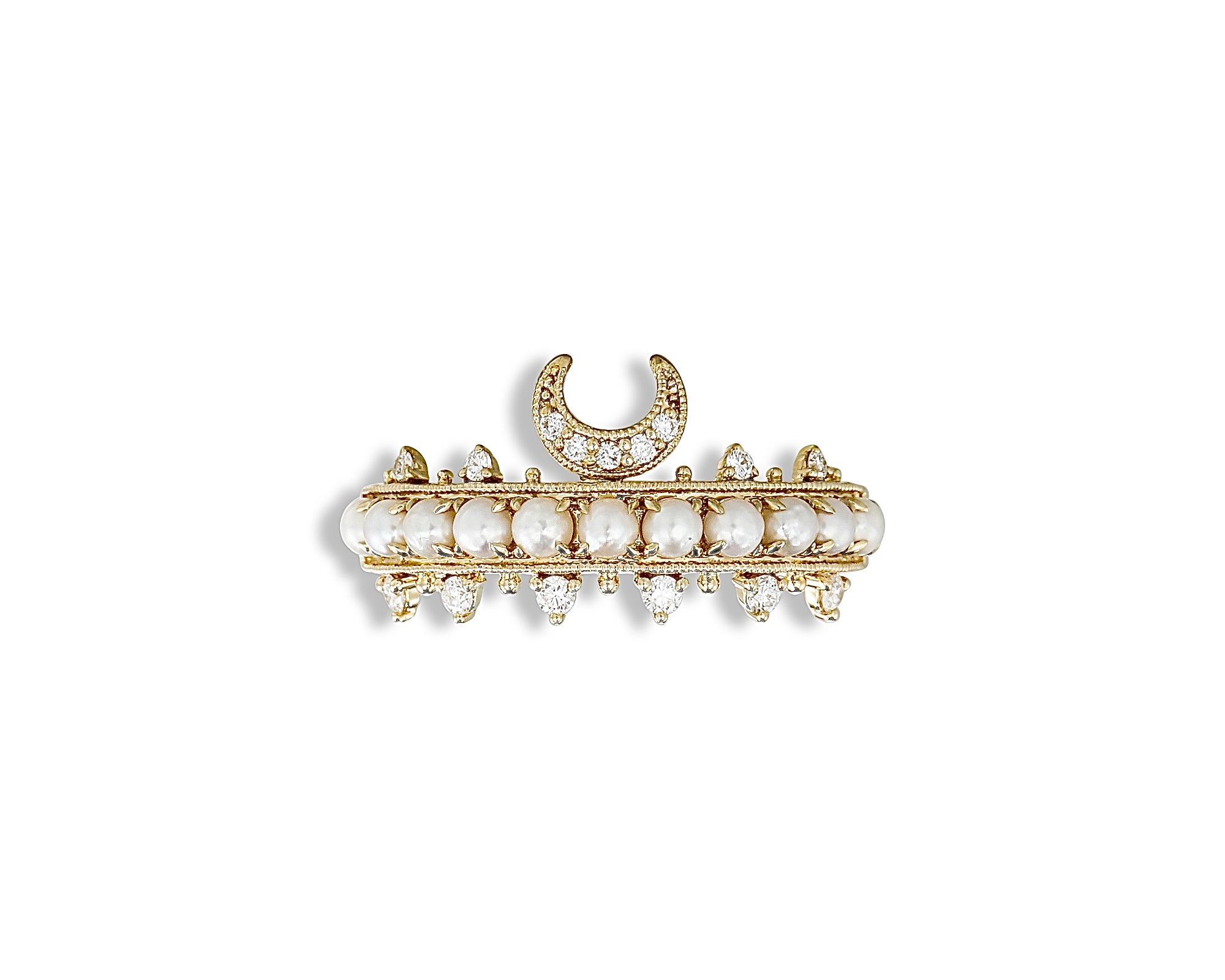 Crescent Pearl Ring