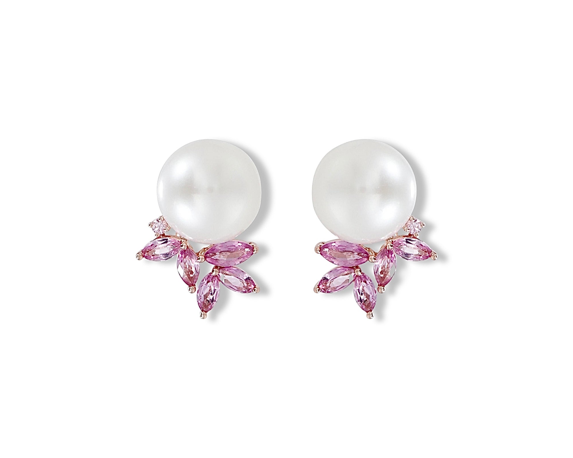 Pink Pearl Gardenia Stud