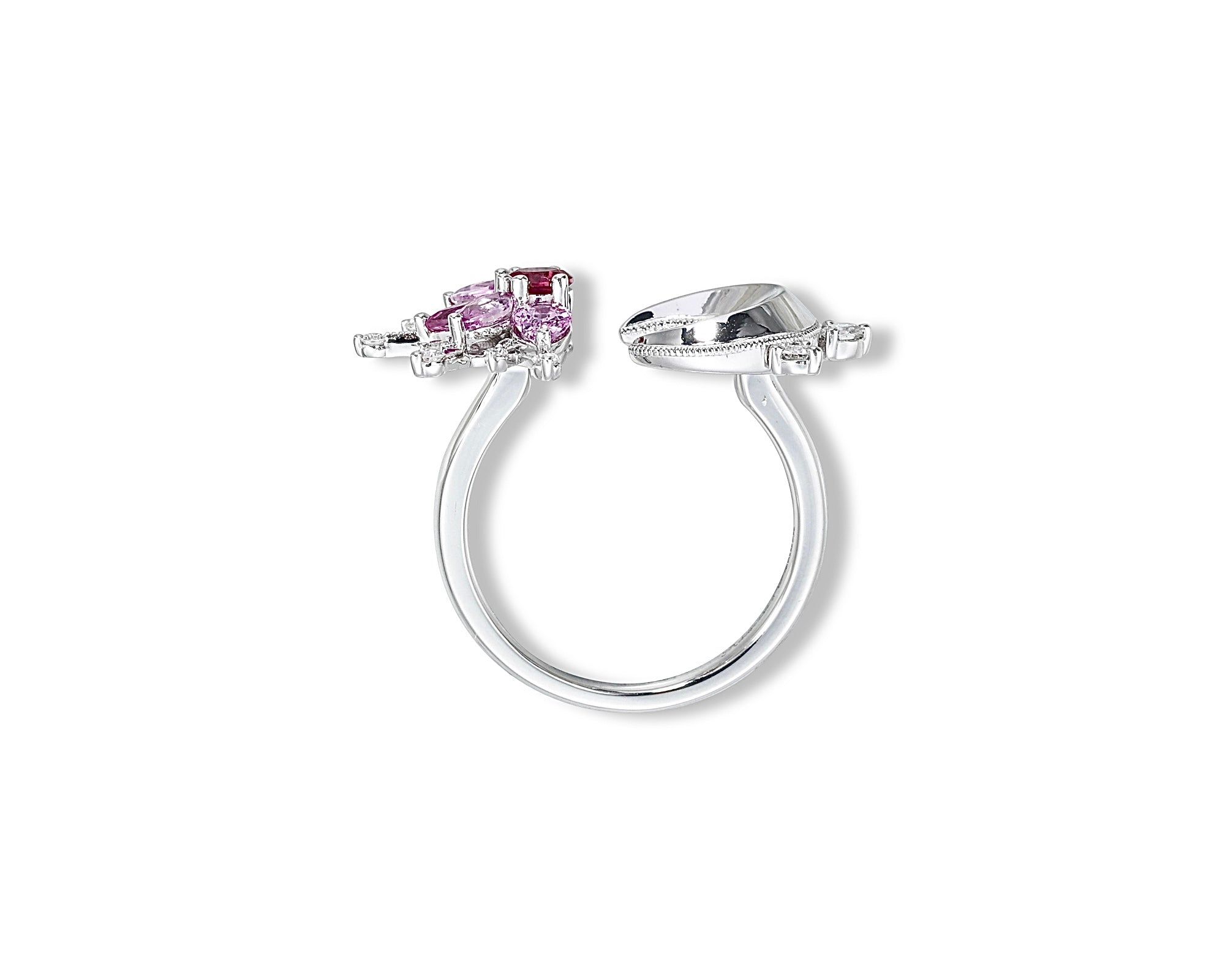 Pink Star and Moon Ring
