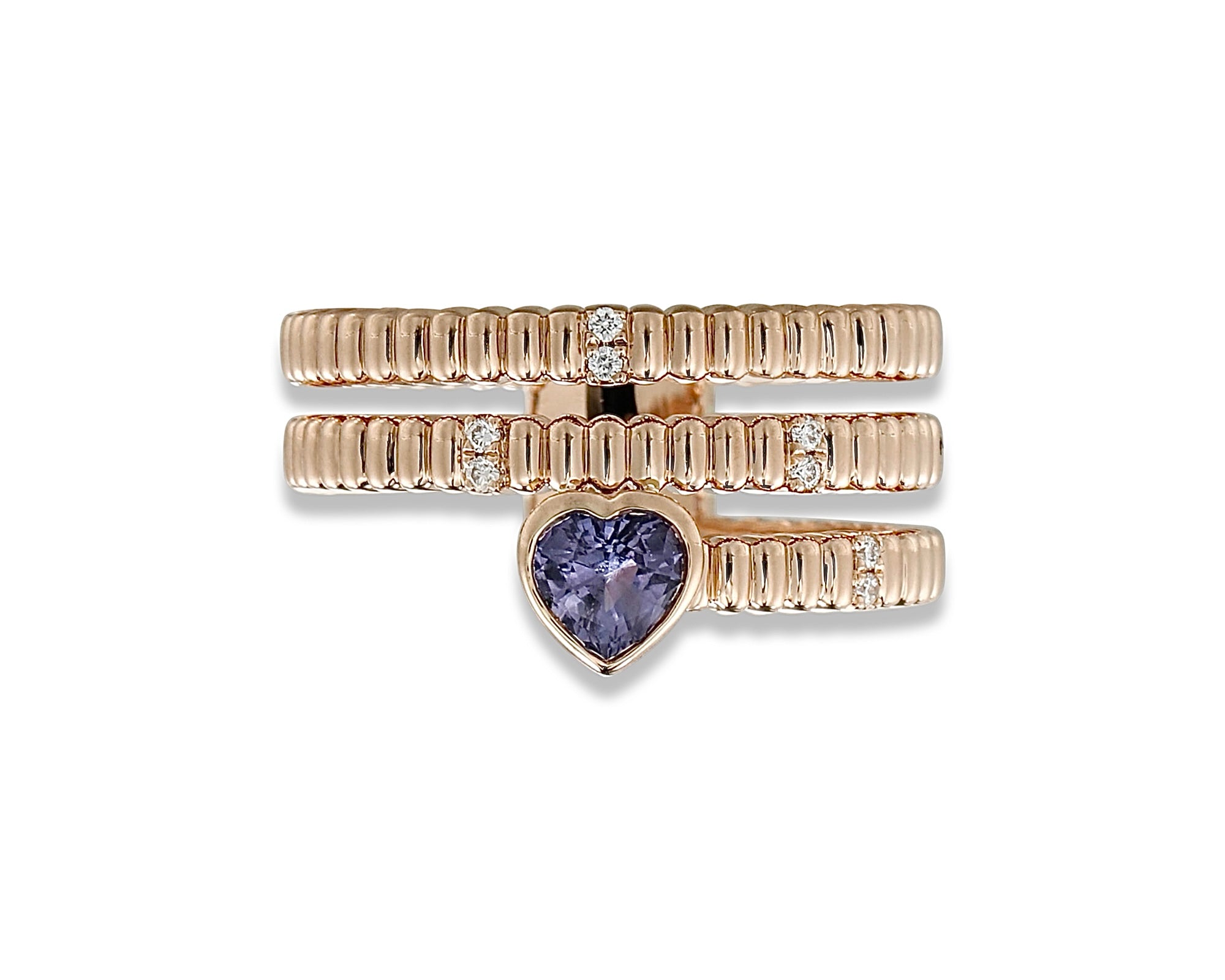 Purple Heart Swirl Ring