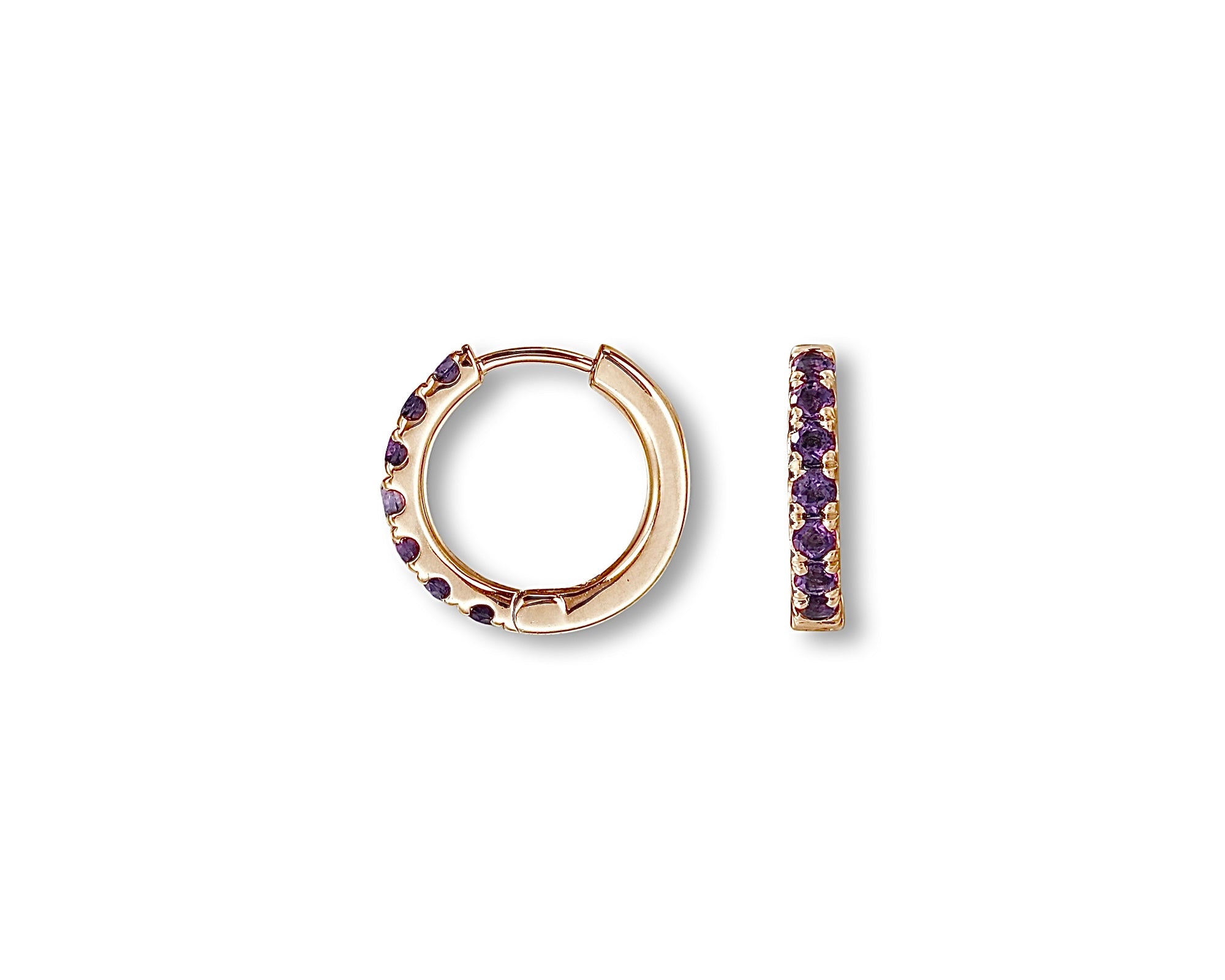 Amethyst Mini Hoops