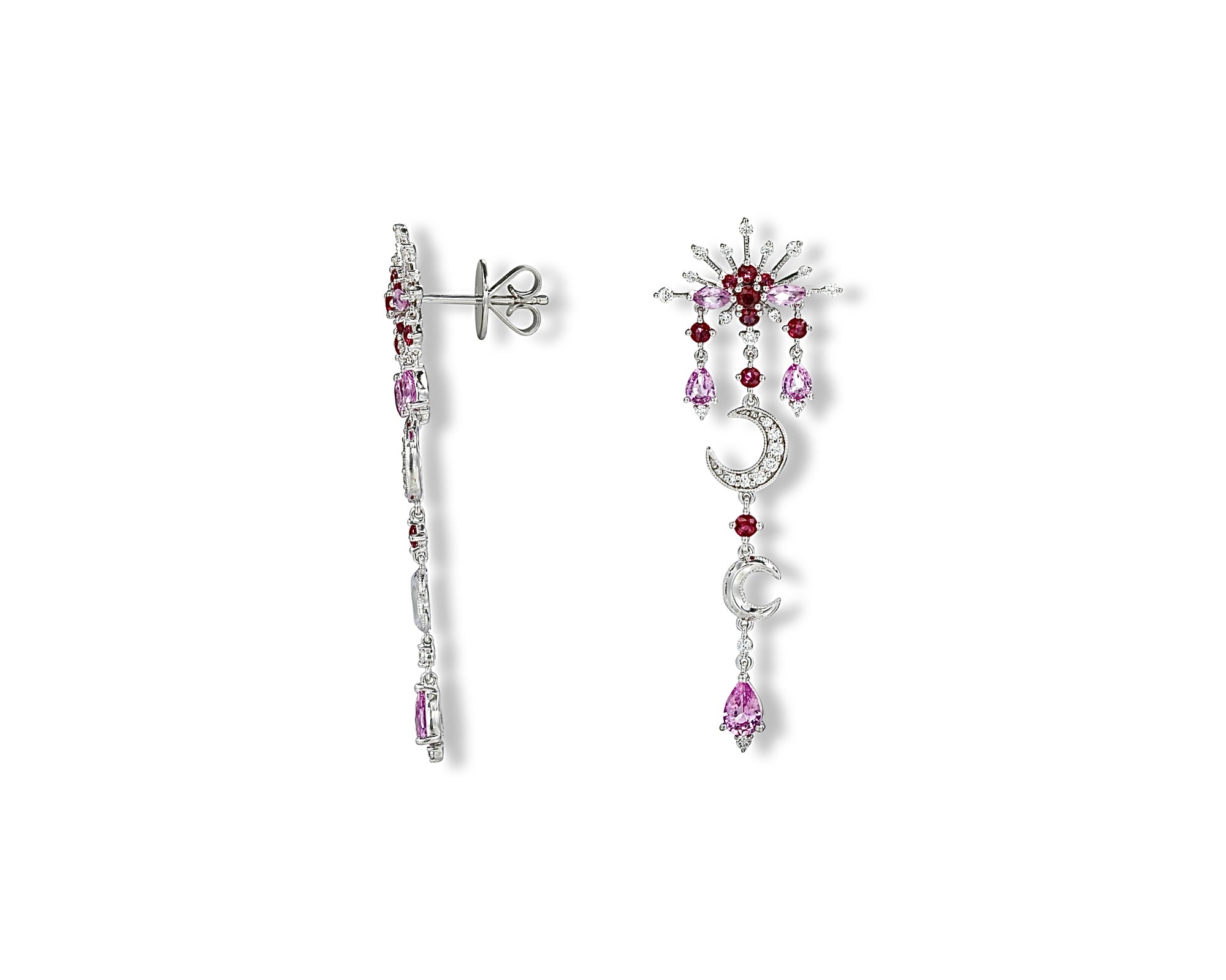 Pink Moon Long Earring