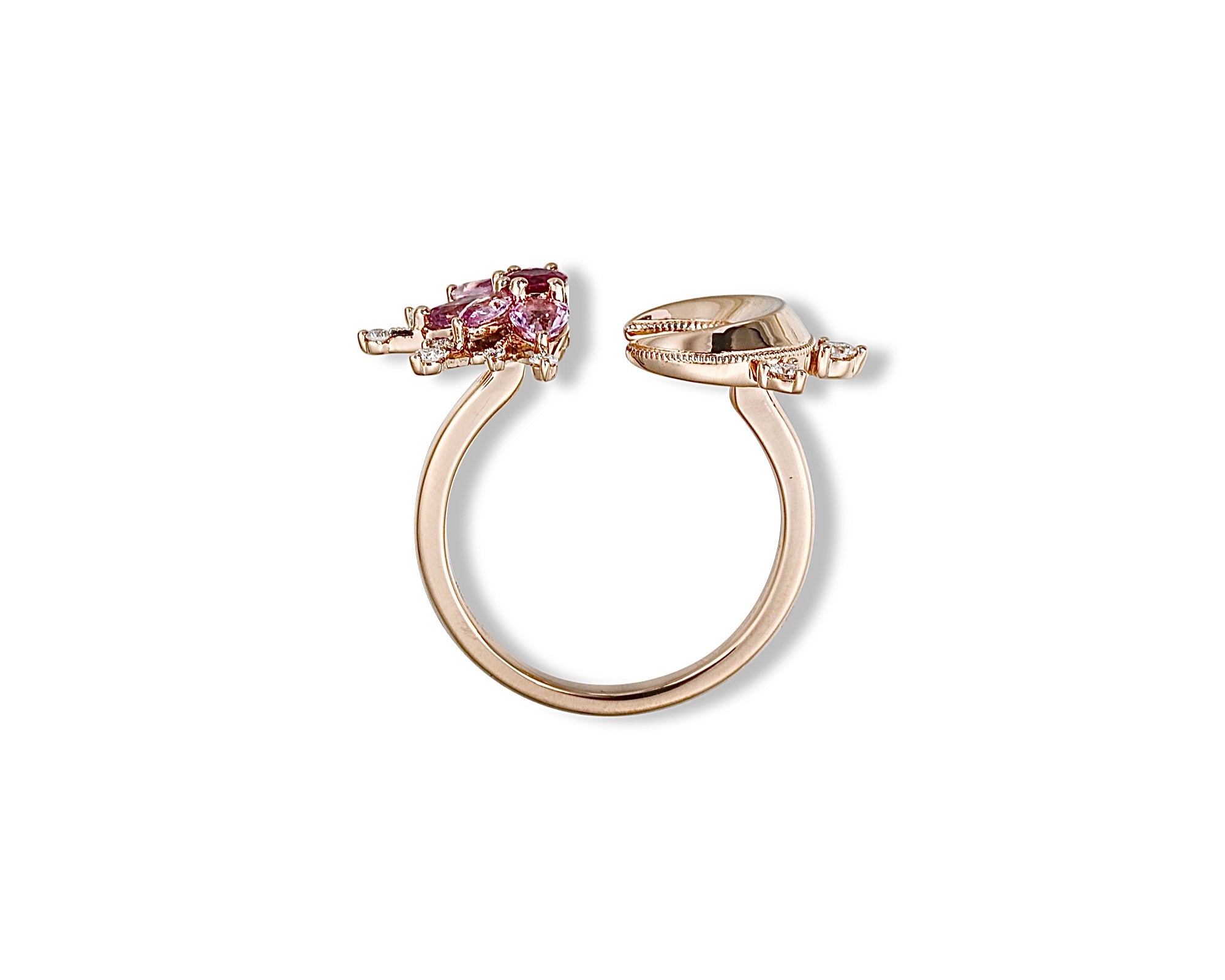 Pink Star and Moon Ring