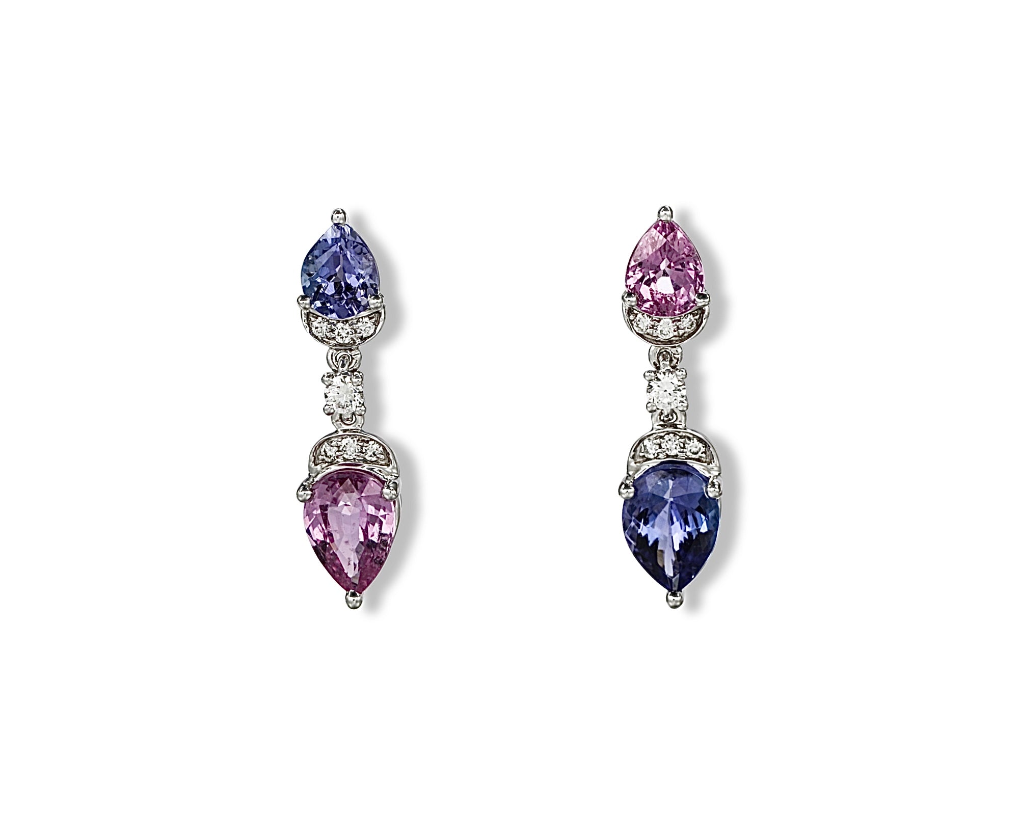 Dancing Butterflies (Tanzanite & Pink Sapphire) Earring