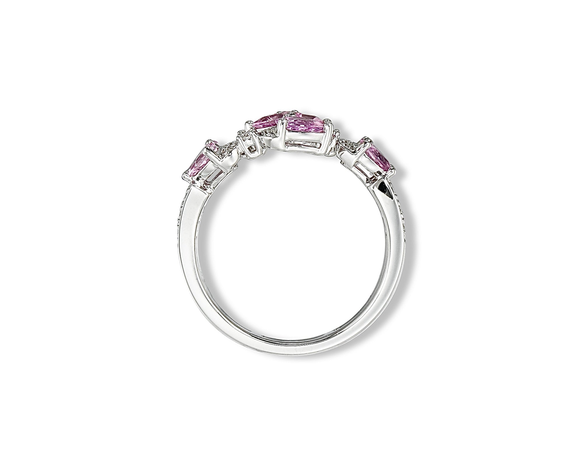 Pink Double Dancing Butterflies Ring