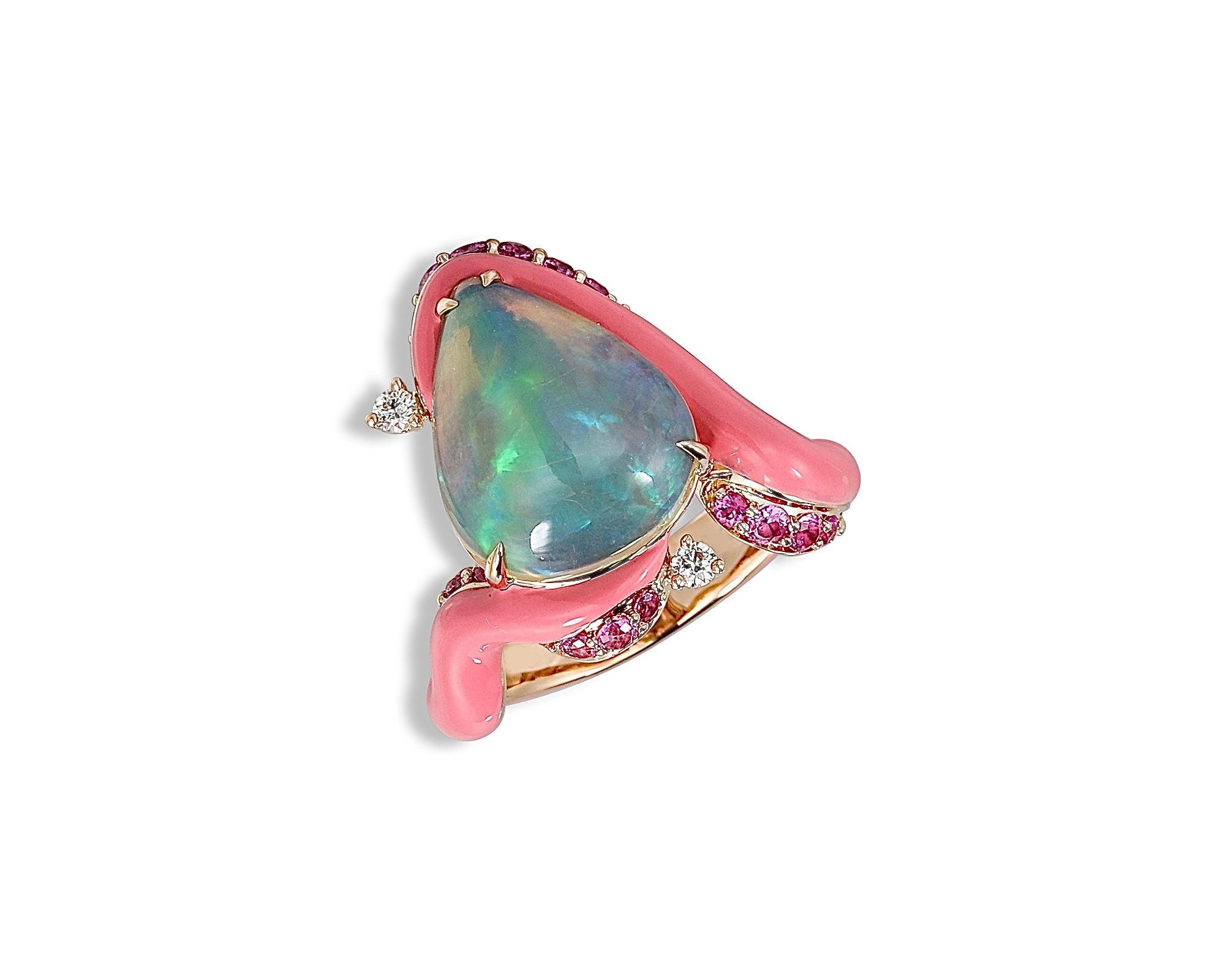 Flames Opal Ring