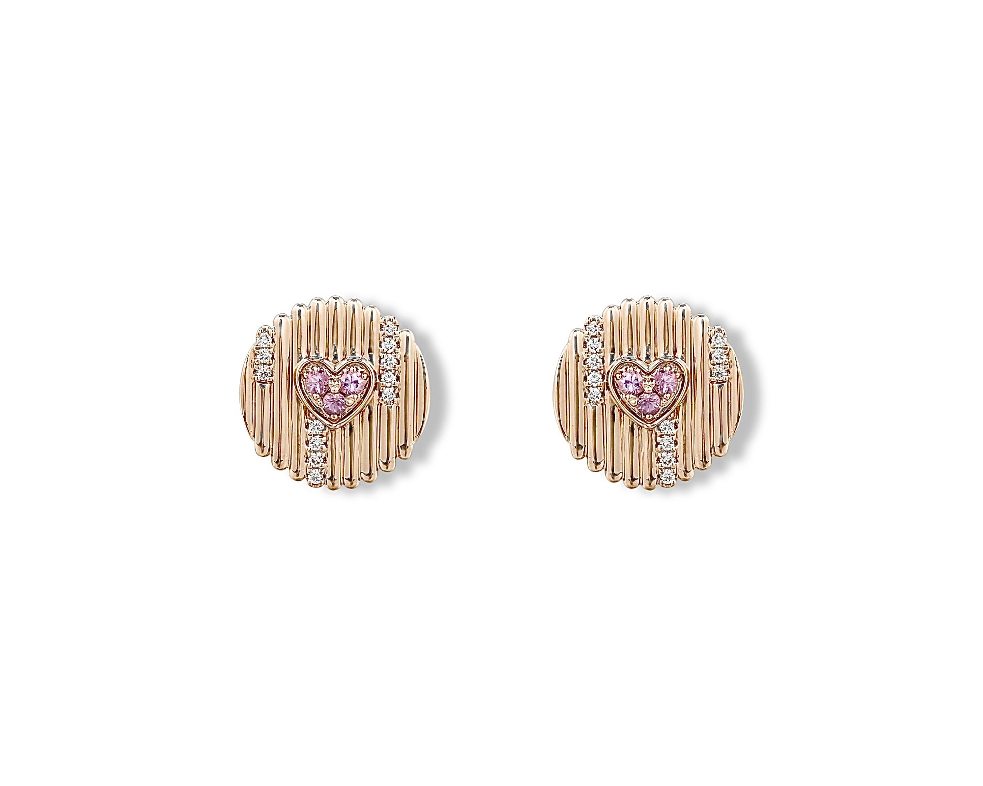 Textured Pink Heart Earring (mini)