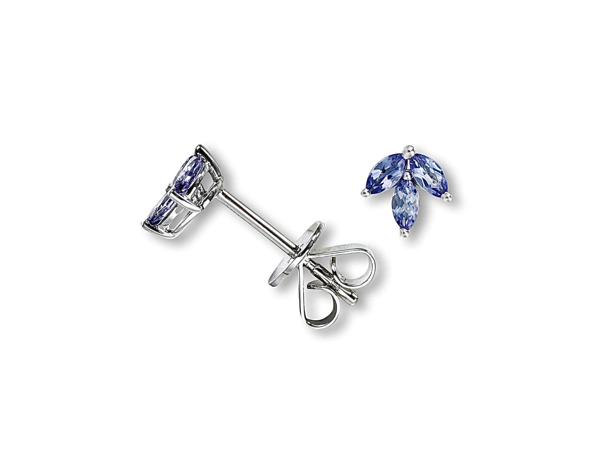 Tanzanite Petal Stud
