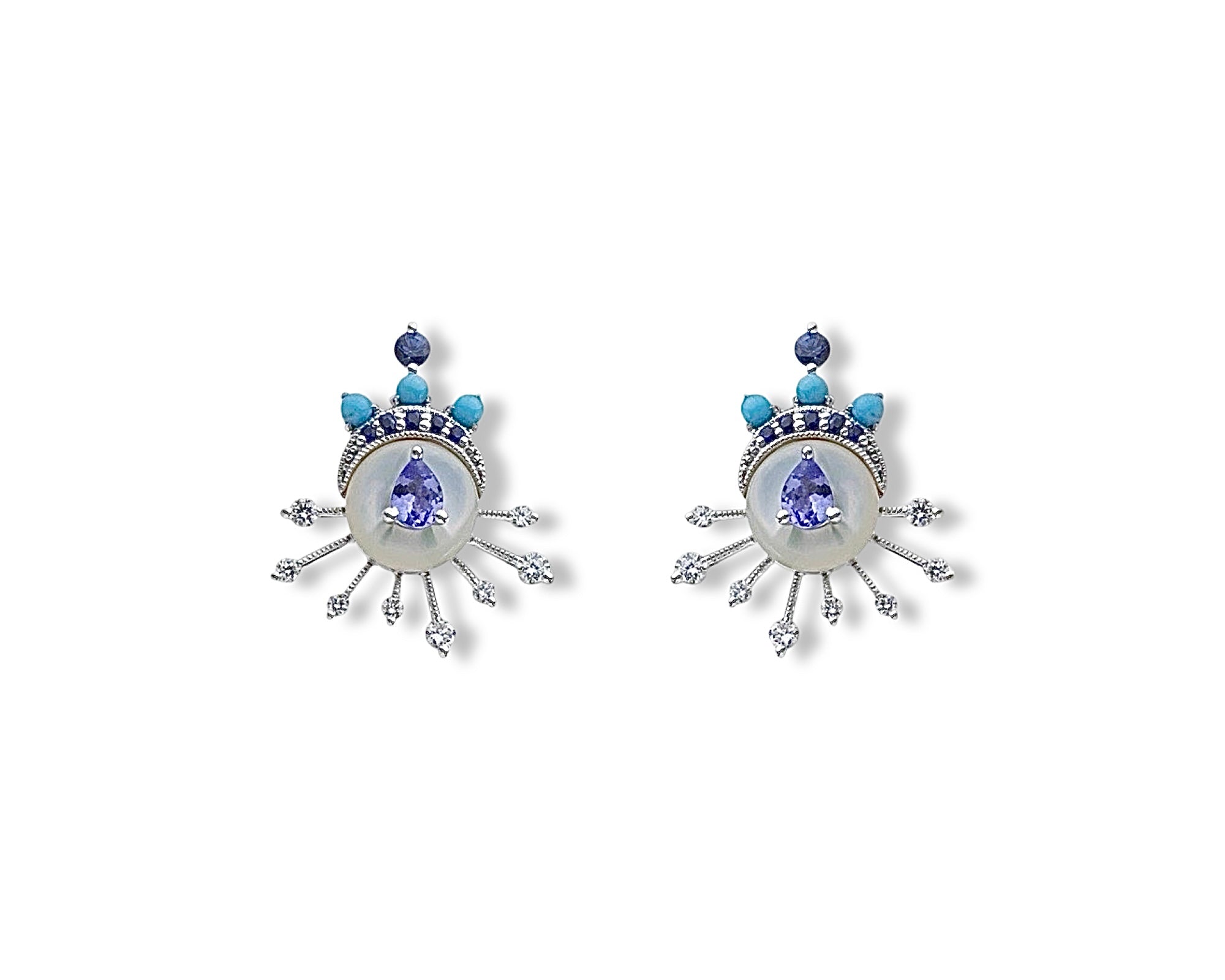 Blue Eclipse Earring