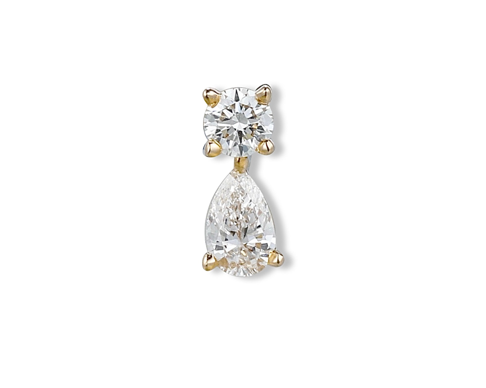 Brilliant Pear Drop Single Stud